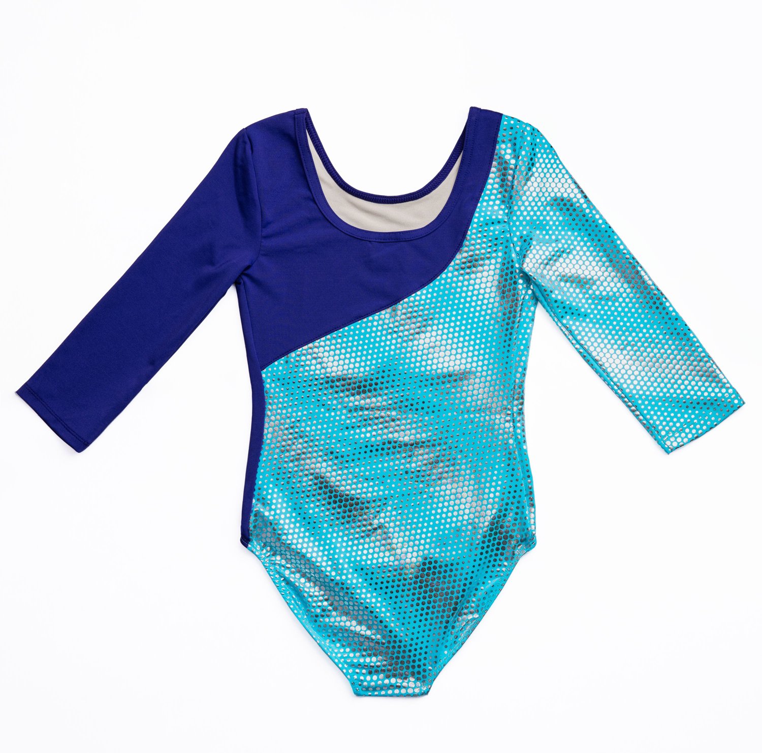 Rainbeau Moves Girls' Blocked Asymmetrical 3/4 Sleeve Leotard - view number 3