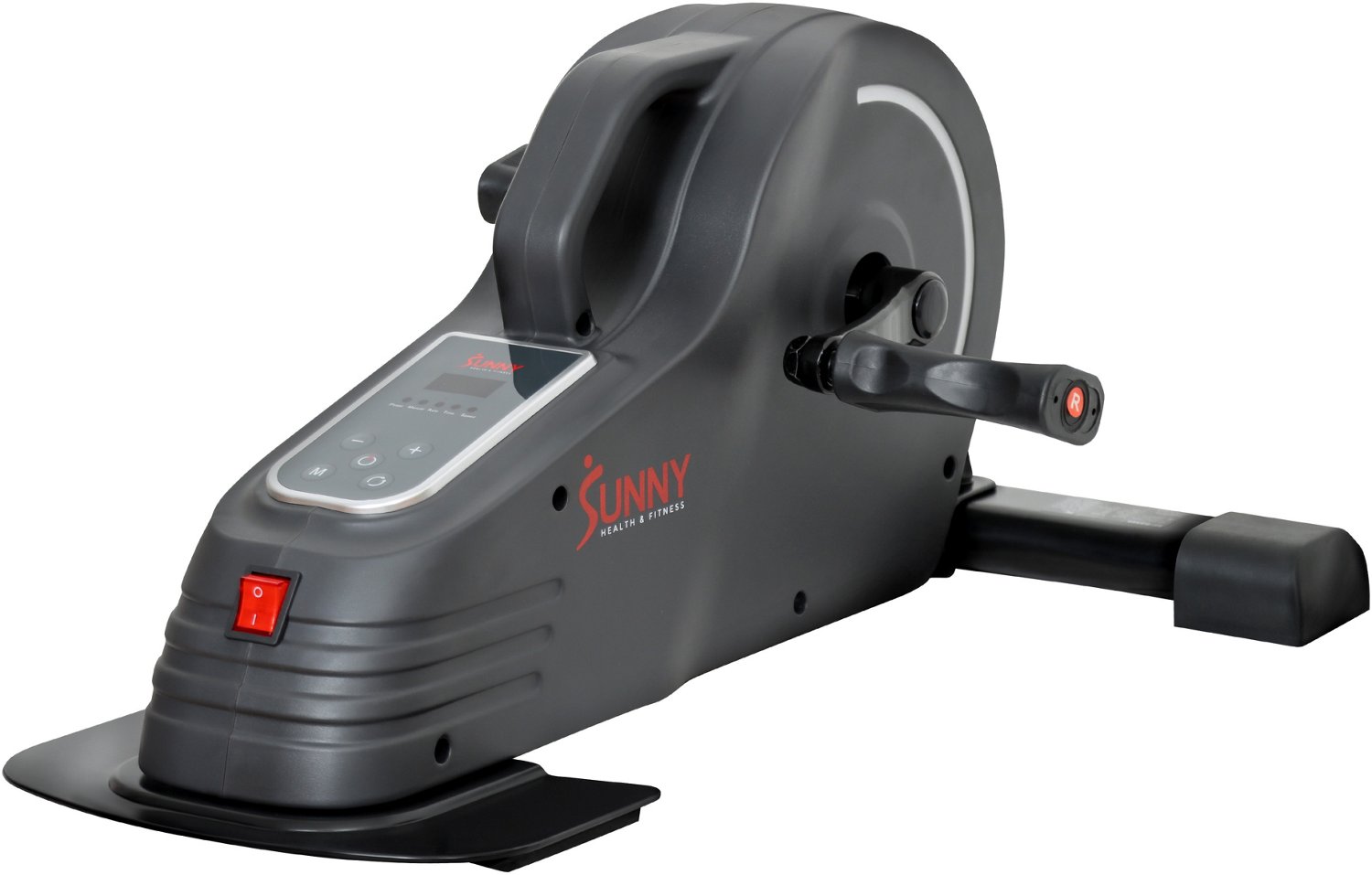 Sunny Health & Fitness Motorized Electric Under Desk Bike for Legs and Arms