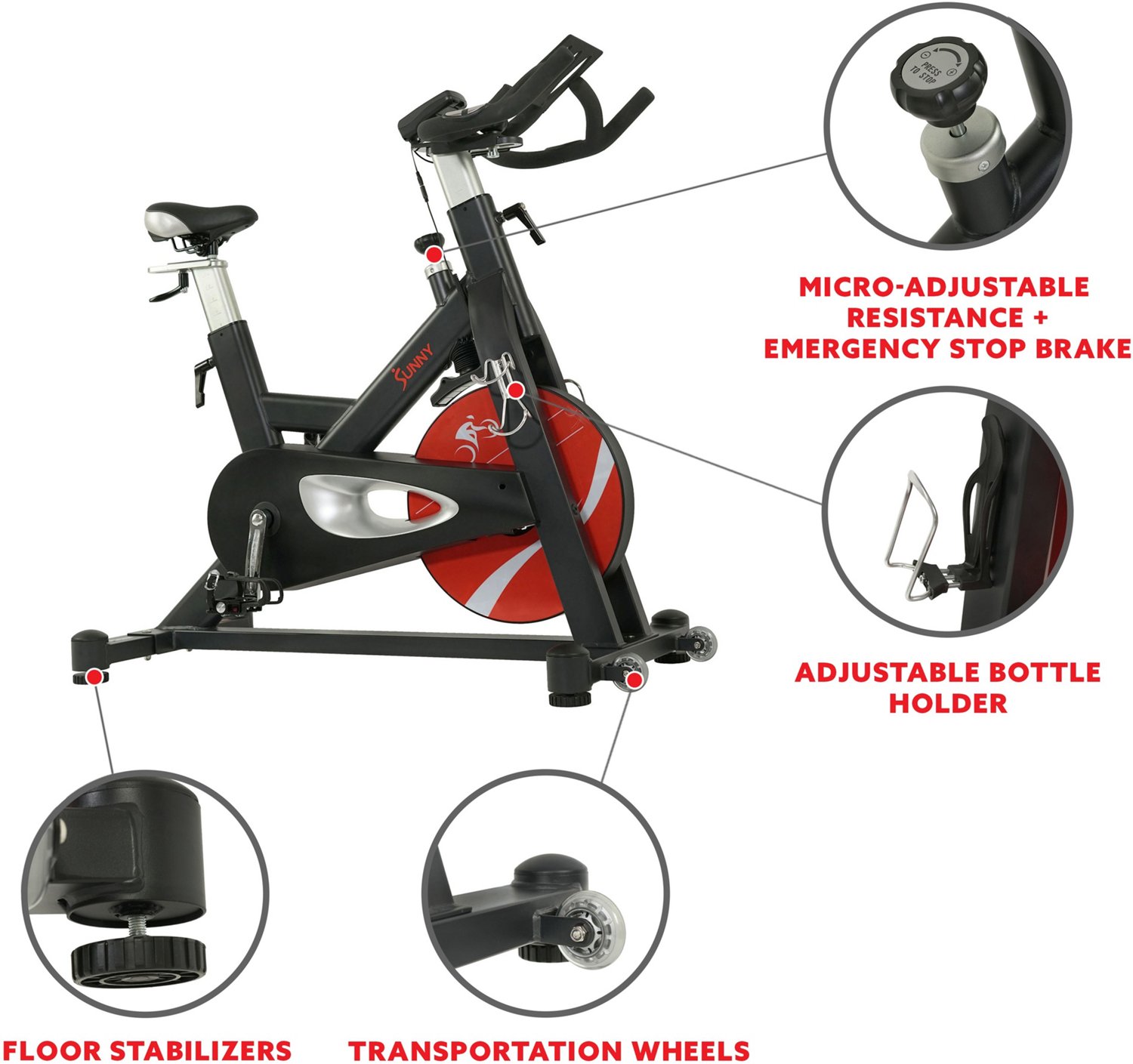 Sunny Health Fitness Evolution Pro II Magnetic Indoor Cycling