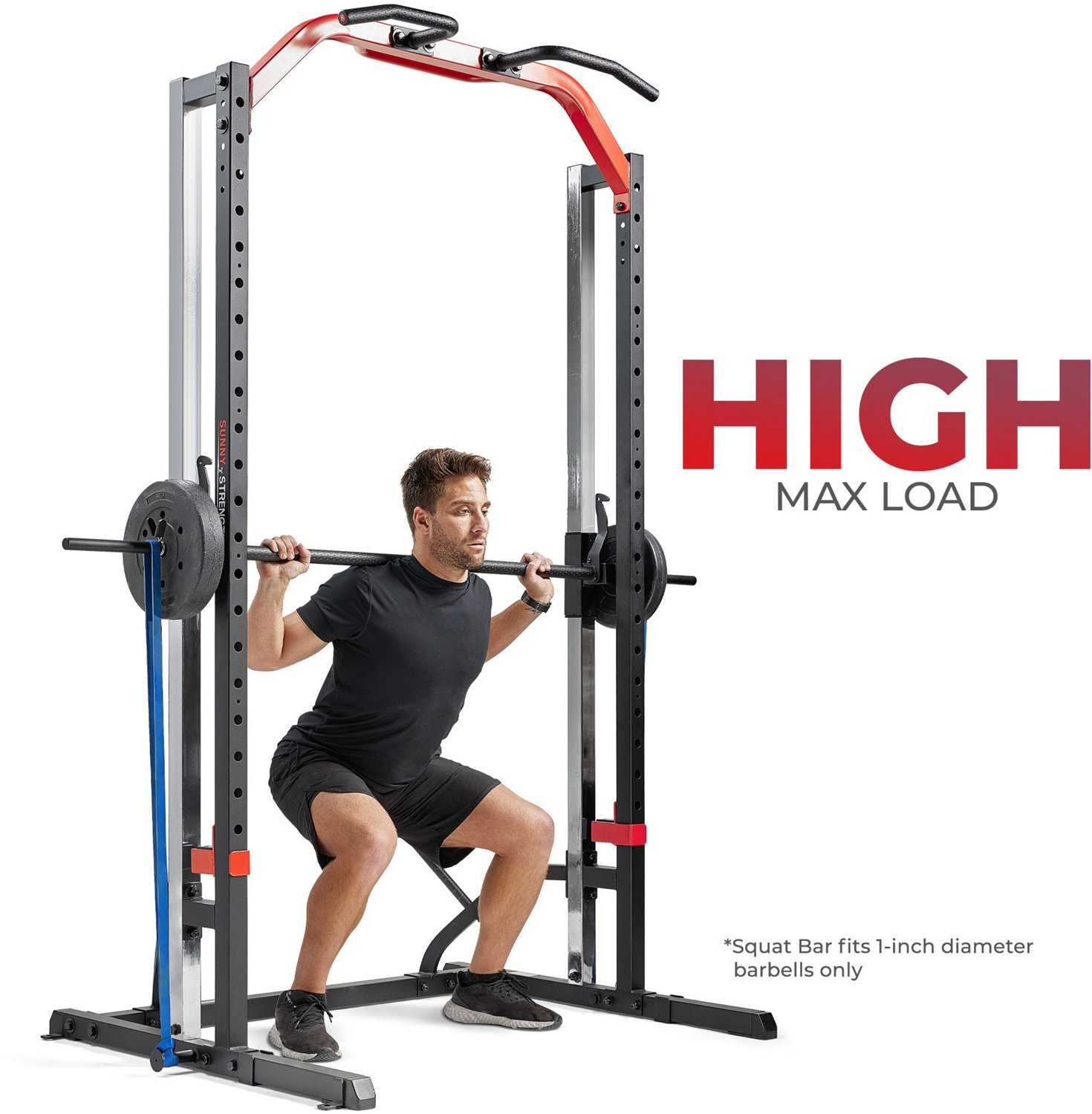 Sunny Health Fitness Essential Series Smith Machine Squat Rack