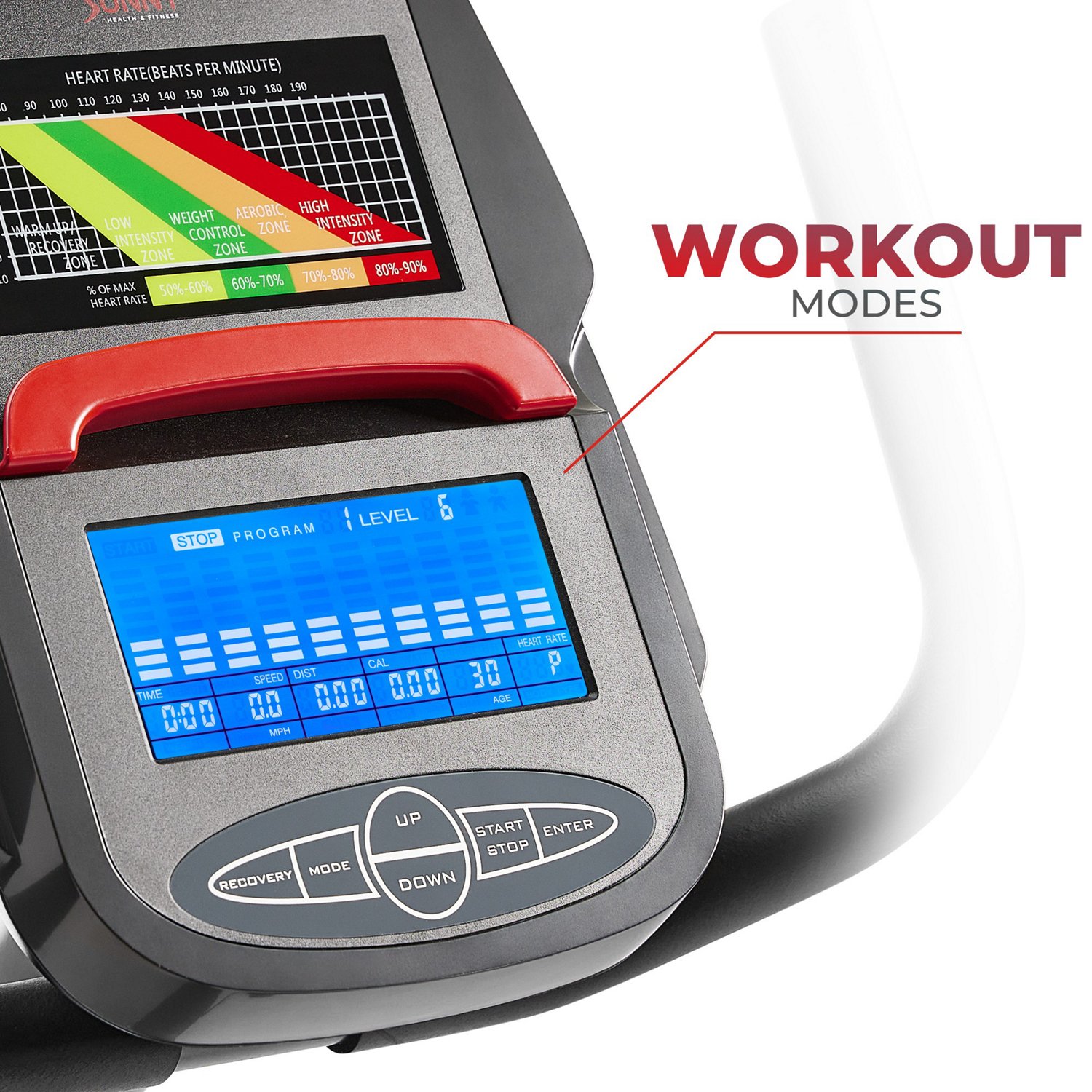 Sunny Health & Fitness Premium Magnetic Resistance Smart Recumbent Bike - view number 3