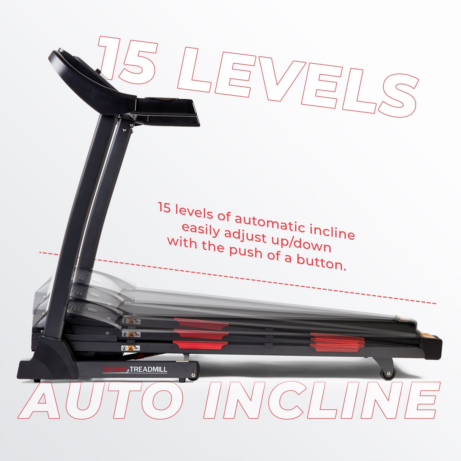 Sunny Health & Fitness Premium Folding Auto-Incline Smart Treadmill                                                              - view number 4