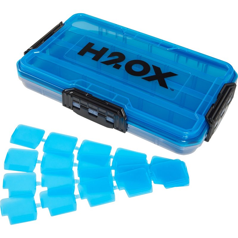 H2OX 3700 Waterproof Utility Box Gray/Blue - Tackle Utility Cases at Academy Sports