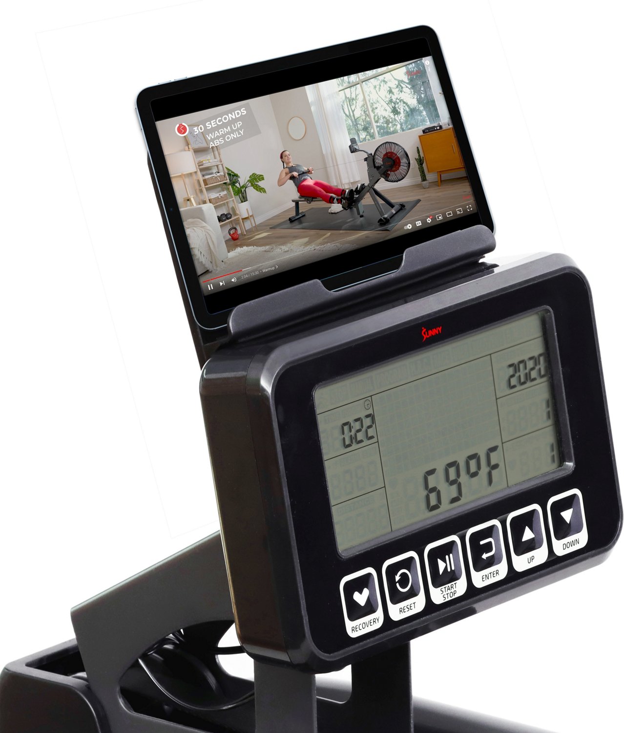 Sunny Health & Fitness Smart Obsidian Surge Water Rowing Machine Sunny Health & Fitness Smart Obsidian Surge Rowing Machine  - view number 4