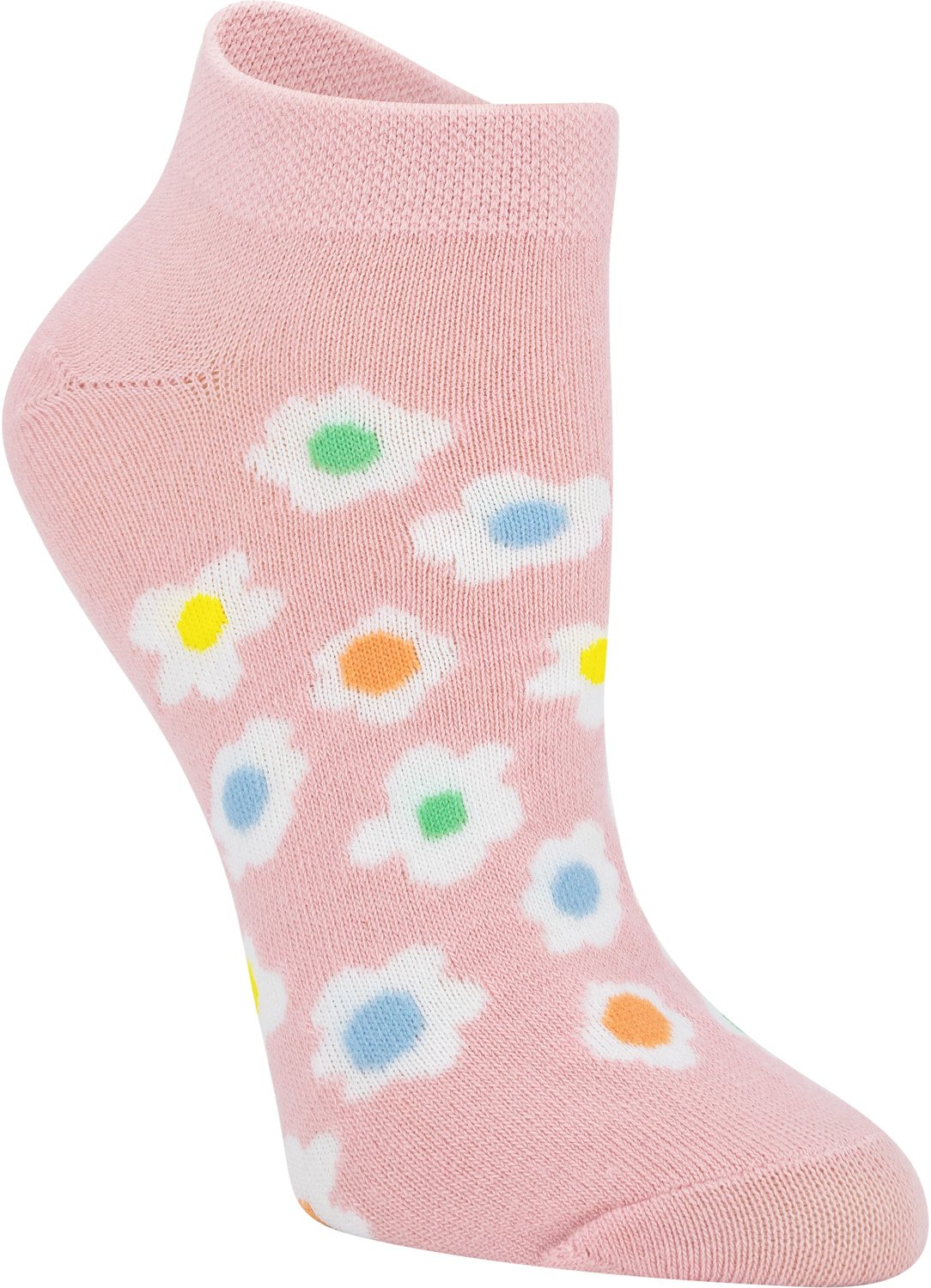 BCG Women's Bright Daisies Fashion No Show Socks 6 Pack