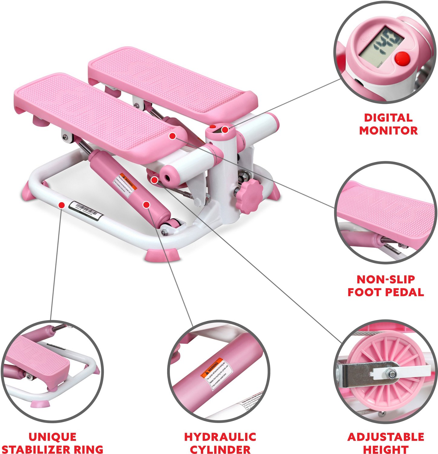 Sunny Health & Fitness Total Body Stepper Machine Academy