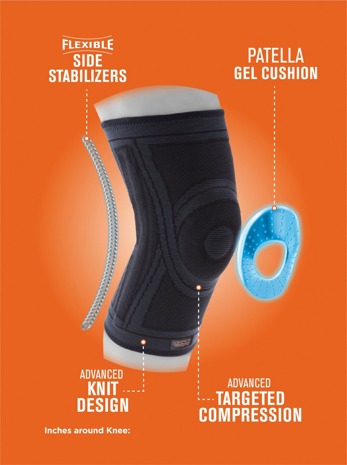 Copper Fit ELITE Copper Infused Compression Knee Stabilizer                                                                      - view number 2