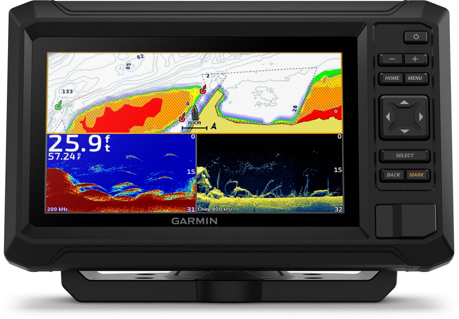 Garmin ECHOMAP UHD2 LakeVu 7 in Fishfinder Chartplotter