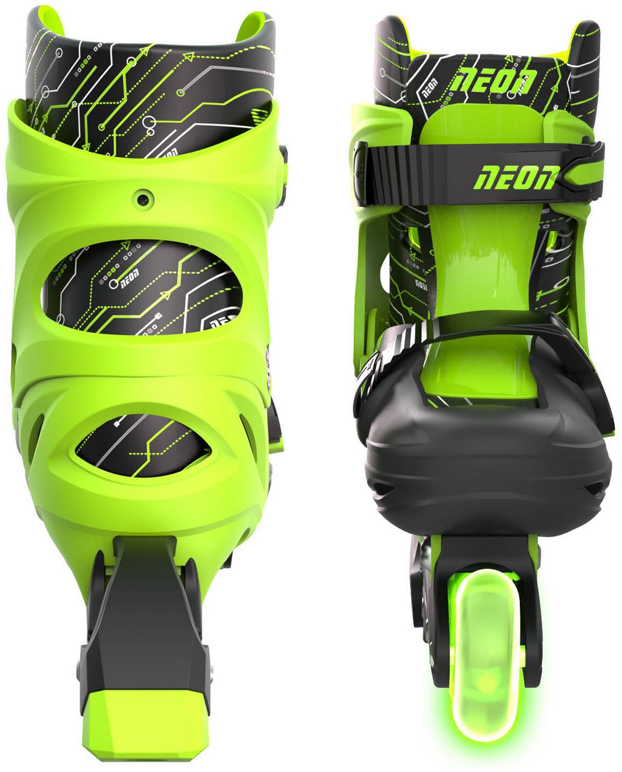 Yvolution Boys' Neon LED Adjustable In-Line Skates                                                                               - view number 2