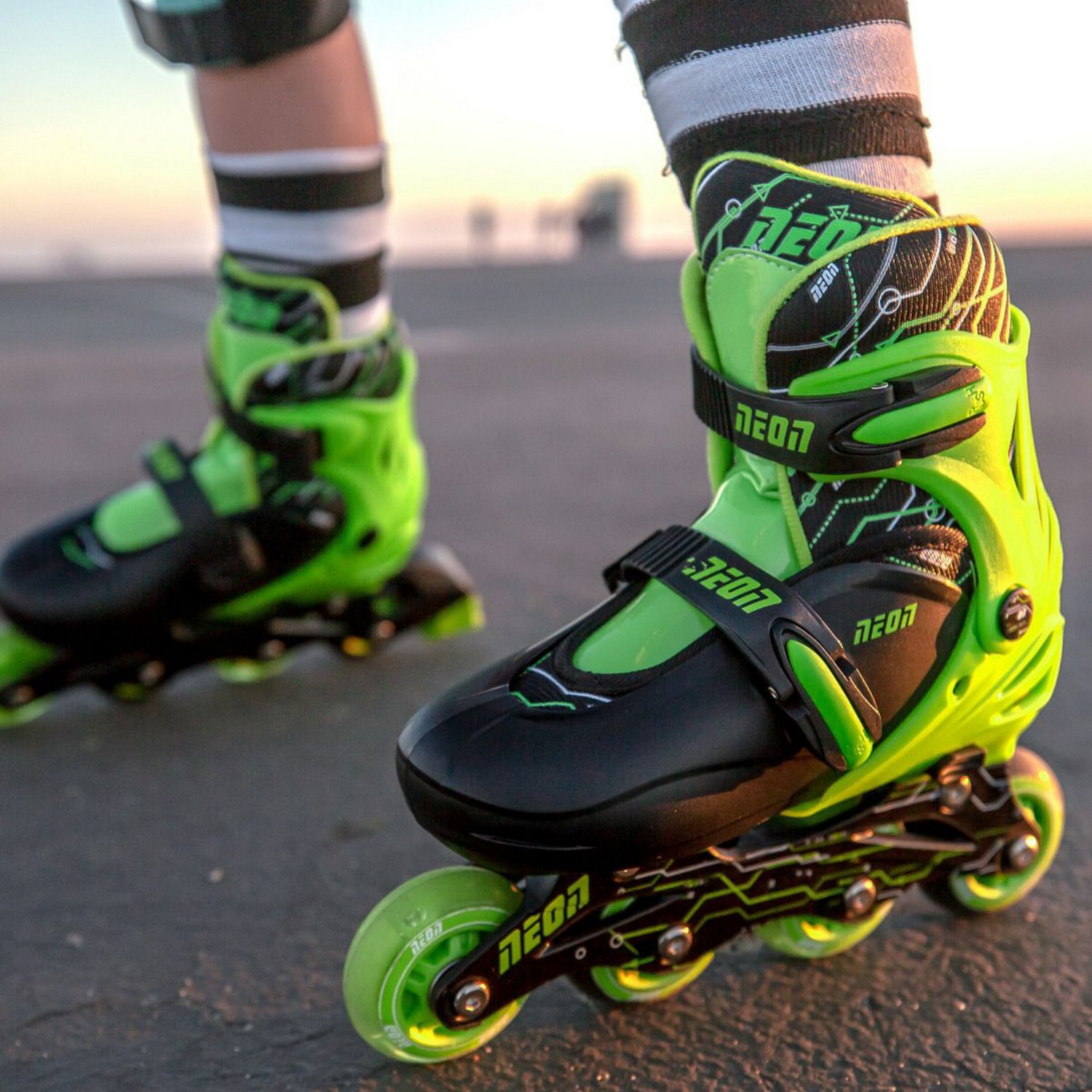 Yvolution Boys' Neon LED Adjustable In-Line Skates                                                                               - view number 8