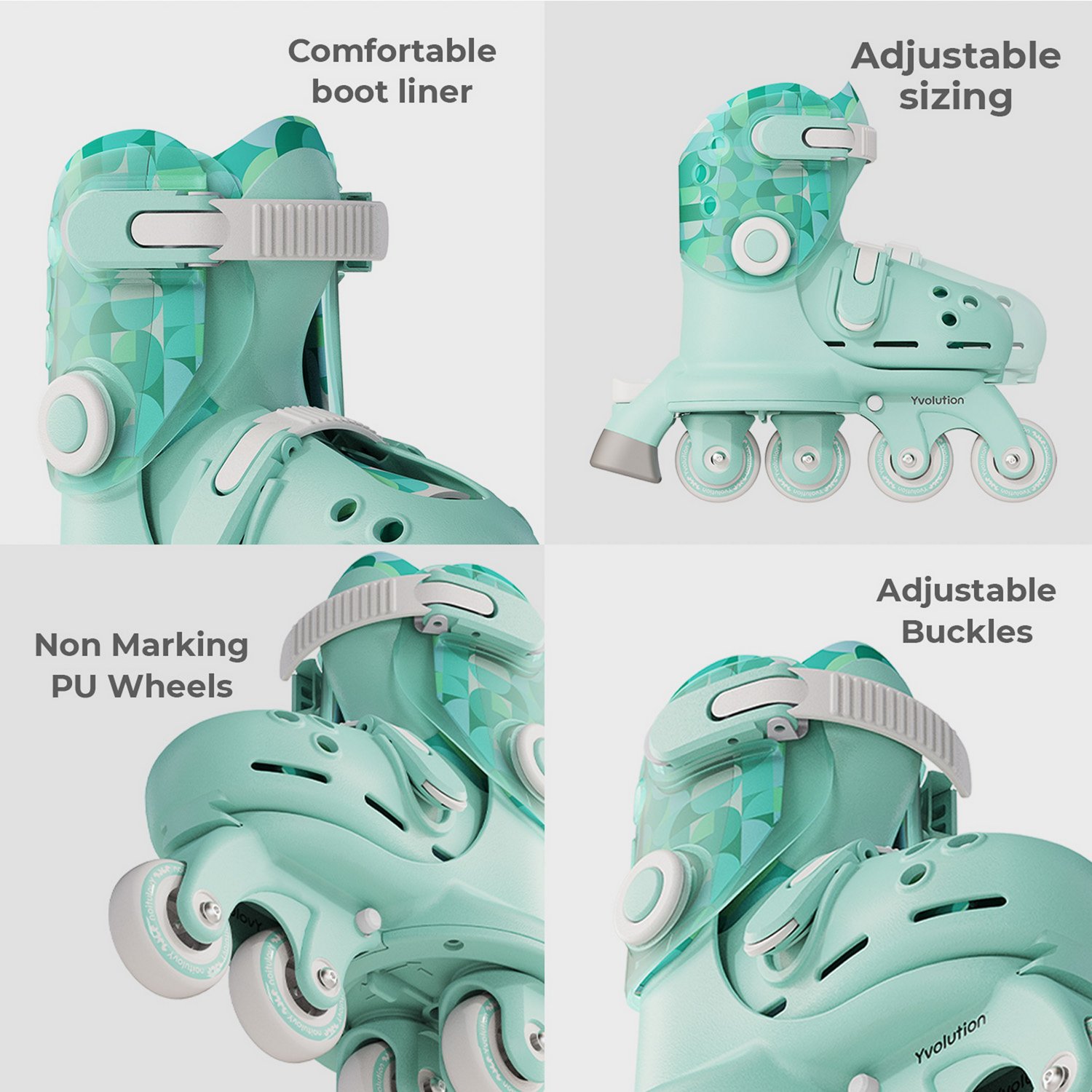 Yvolution Girls' Twista 2-in 1 Adjustable Inline Skates - view number 3