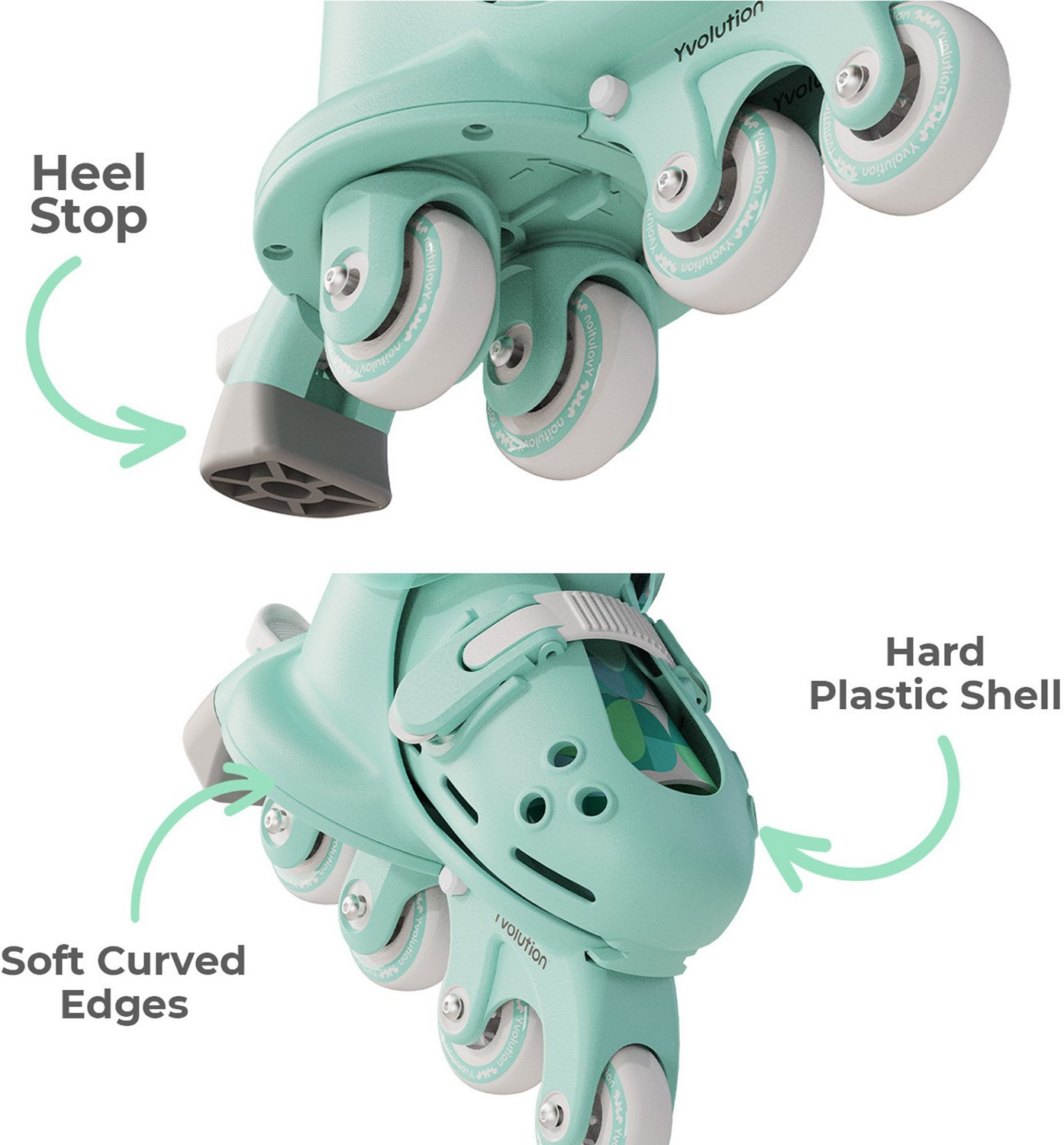 Yvolution Girls' Twista 2-in 1 Adjustable Inline Skates - view number 4