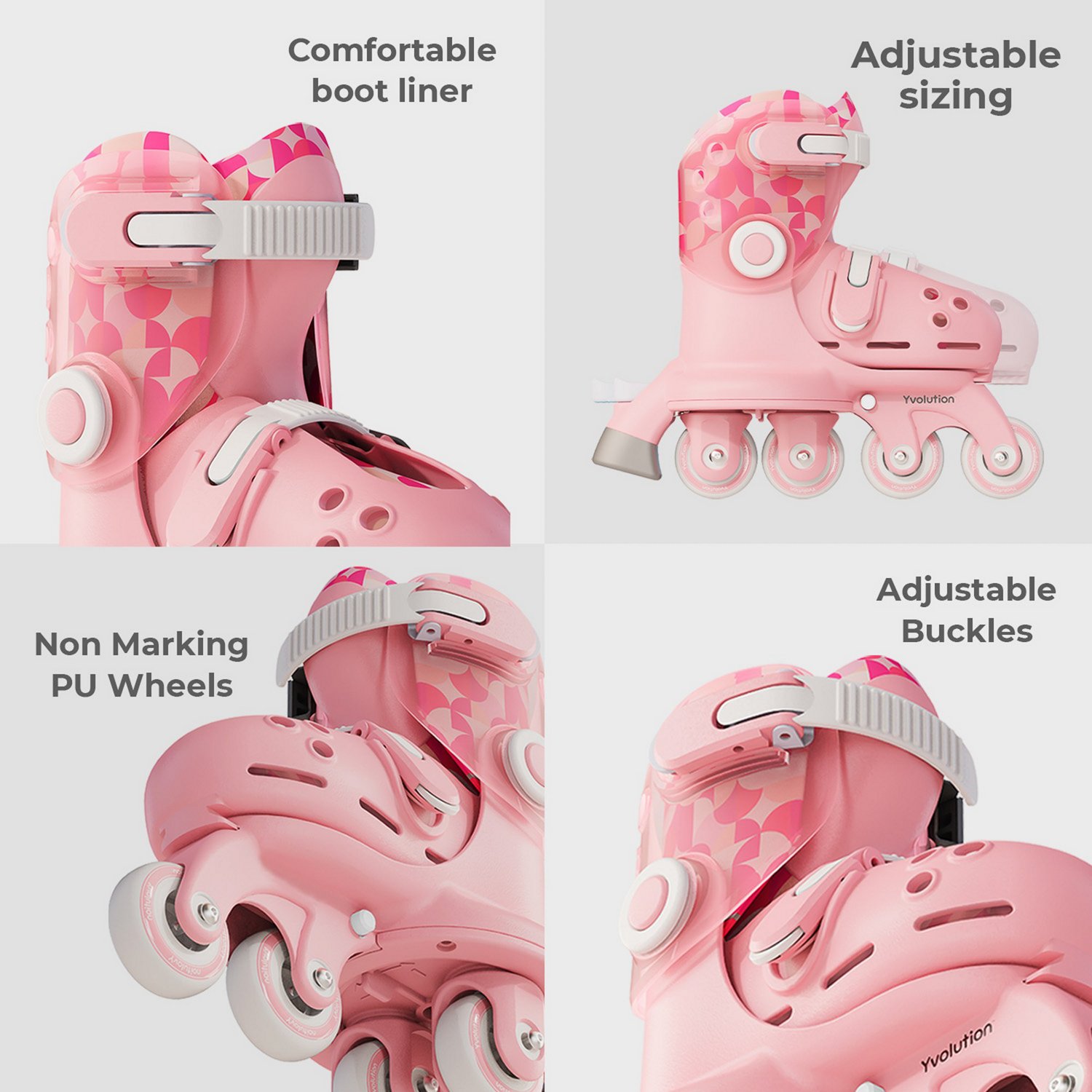 Yvolution Girls' Twista 2-in 1 Adjustable Inline Skates - view number 3