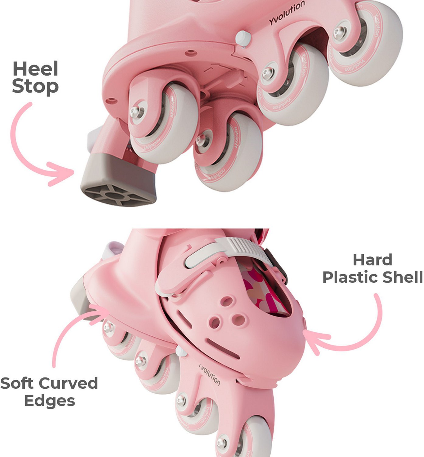 Yvolution Girls' Twista 2-in 1 Adjustable Inline Skates - view number 5