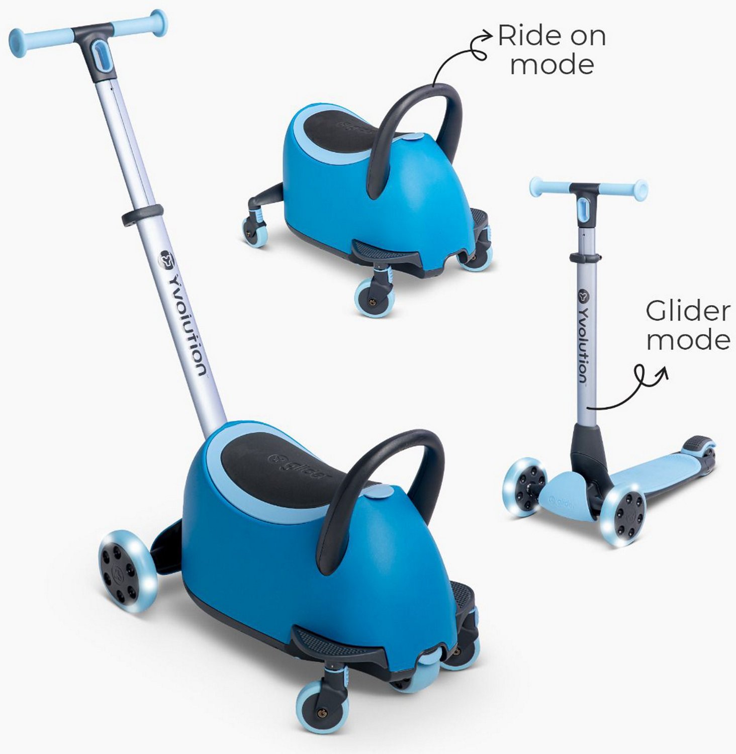 Yvolution Kids' Glider Luna 5-in-1 Ride-On Scooter                                                                               - view number 3