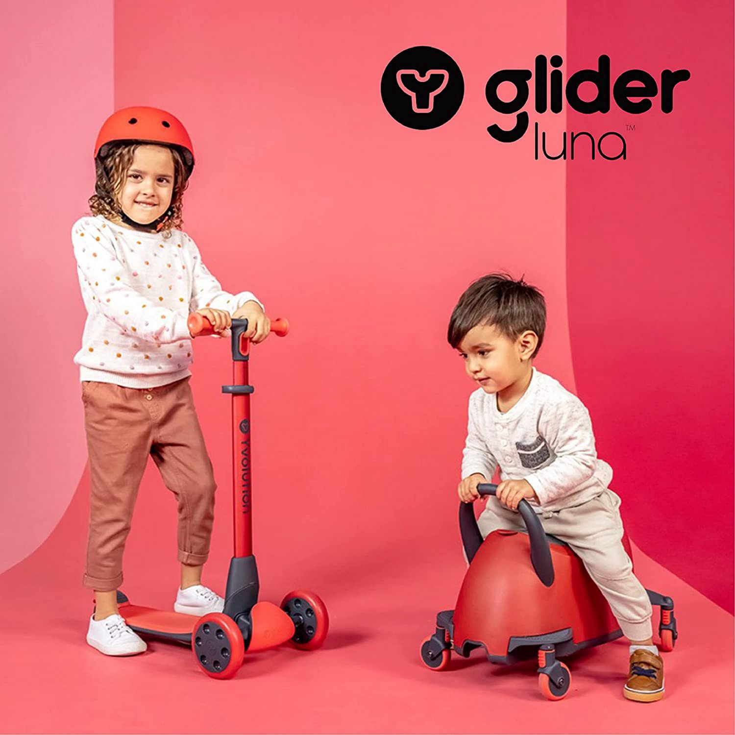 Yvolution Kids' Glider Luna 5-in-1 Ride-On Scooter | Academy
