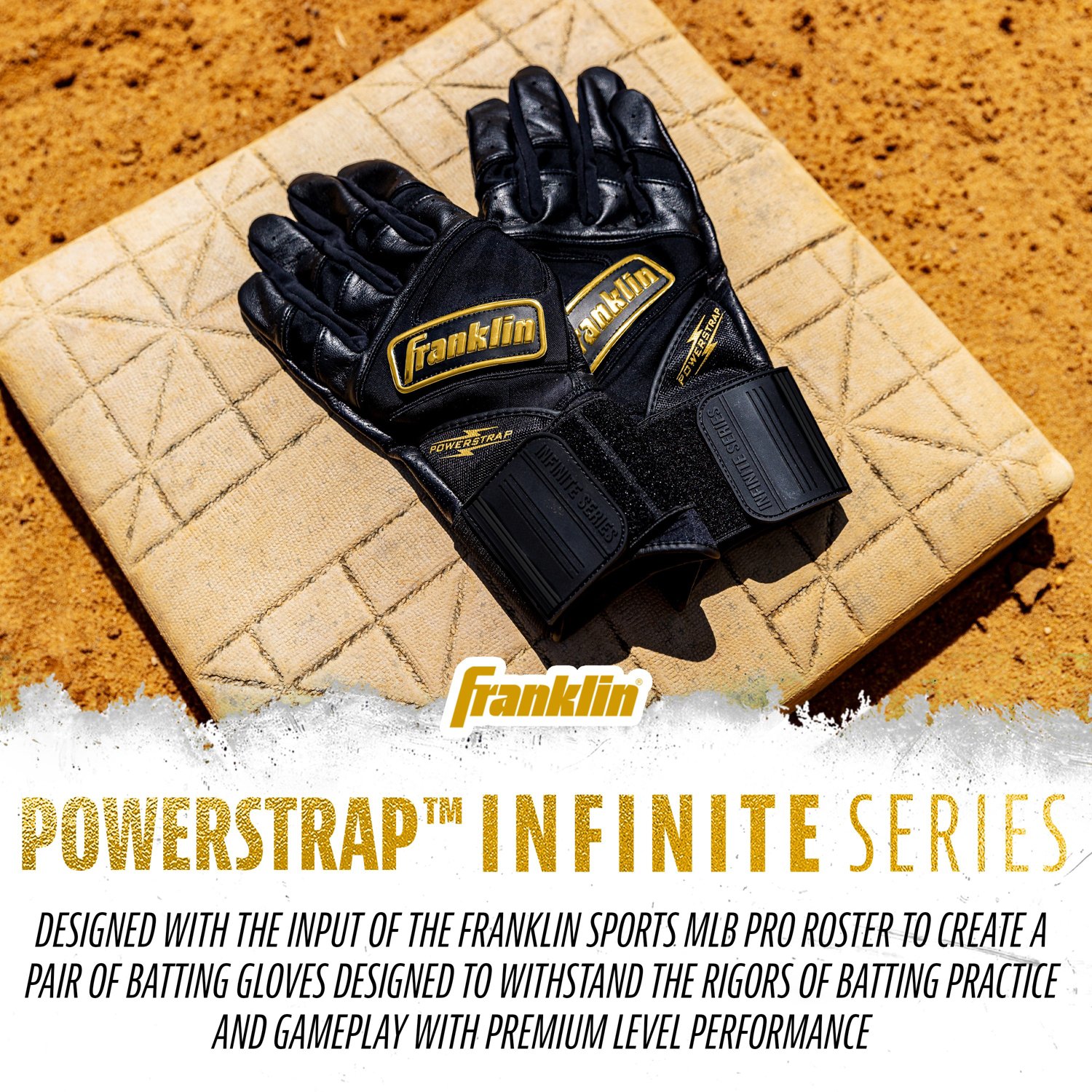 Franklin Adult MLB Infinite Series Power Strap Batting Gloves Academy