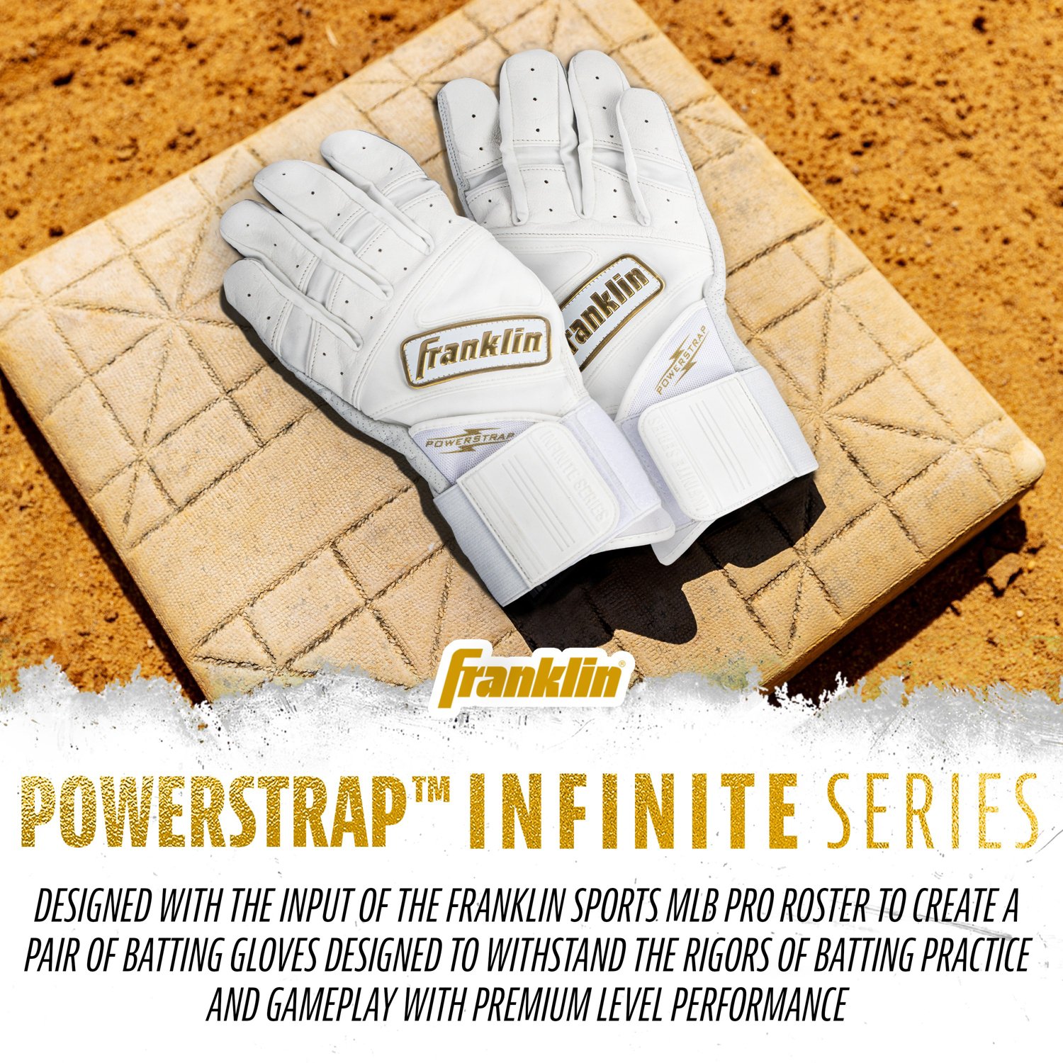 Franklin Adult MLB Infinite Series Power Strap Batting Gloves                                                                    - view number 7