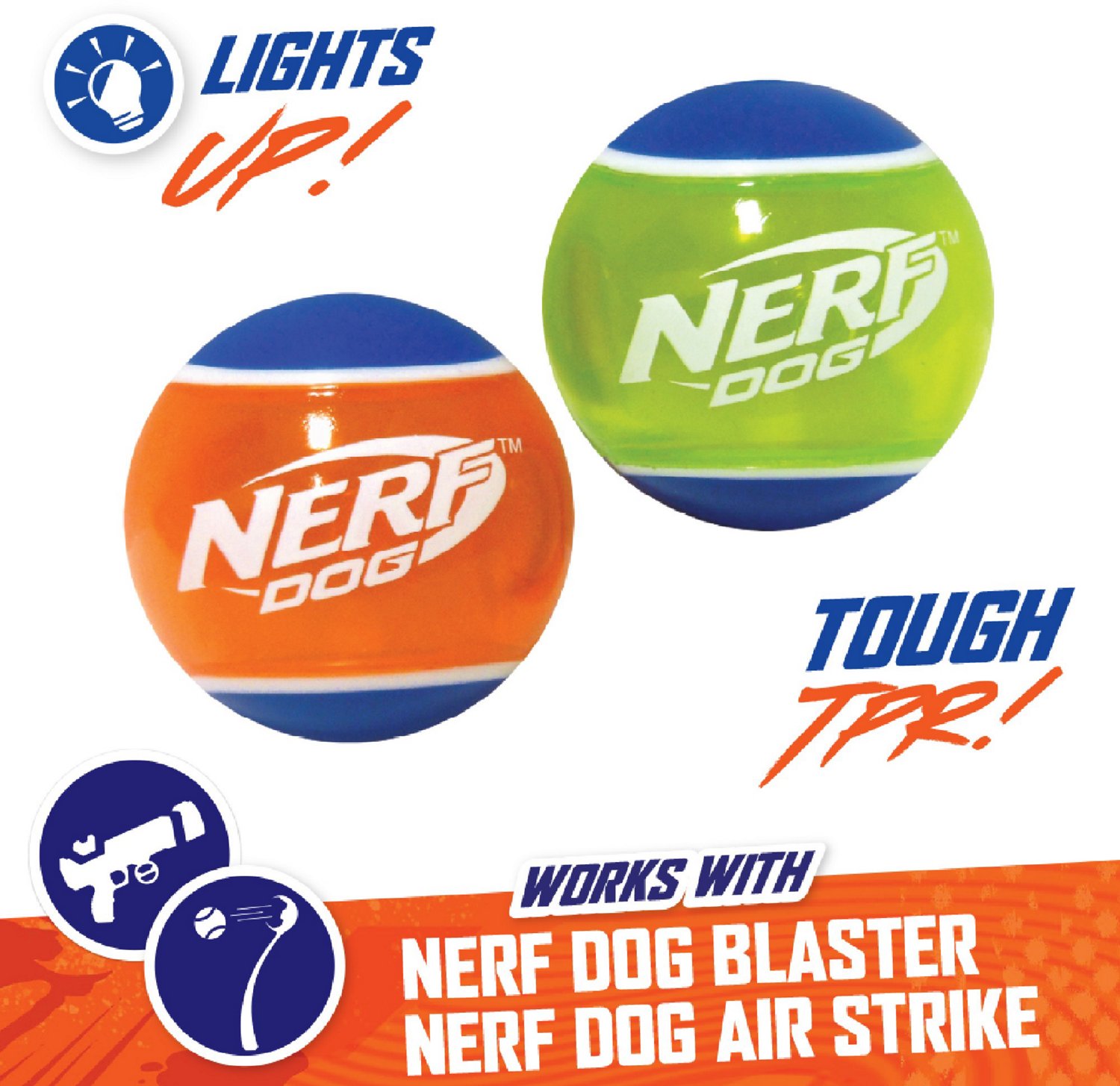 NERF TPR LED 2.5 in Dog Tennis Balls 2-Pack                                                                                      - view number 4