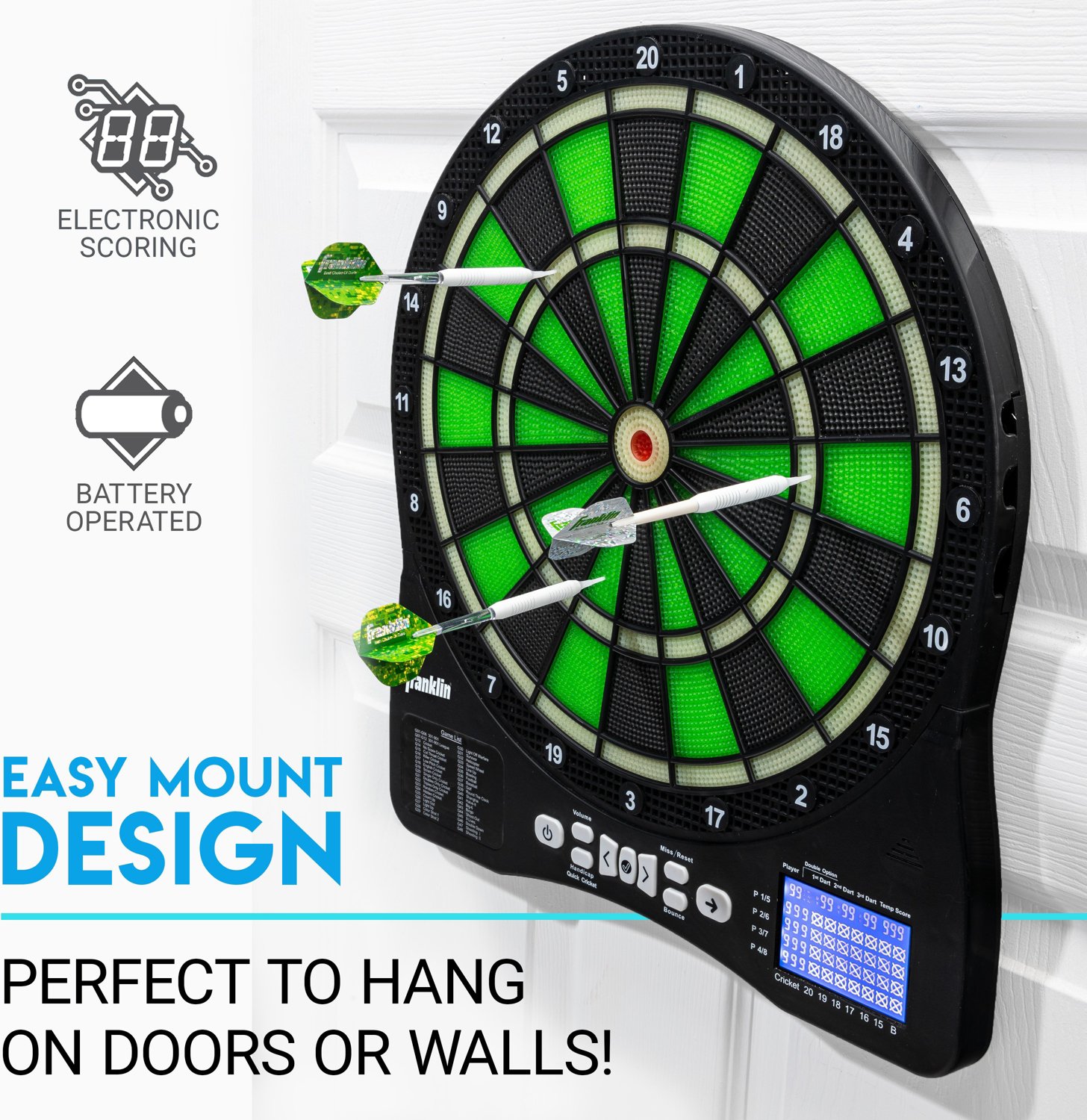 Franklin Light-Up Electronic Dart Board Set                                                                                      - view number 8