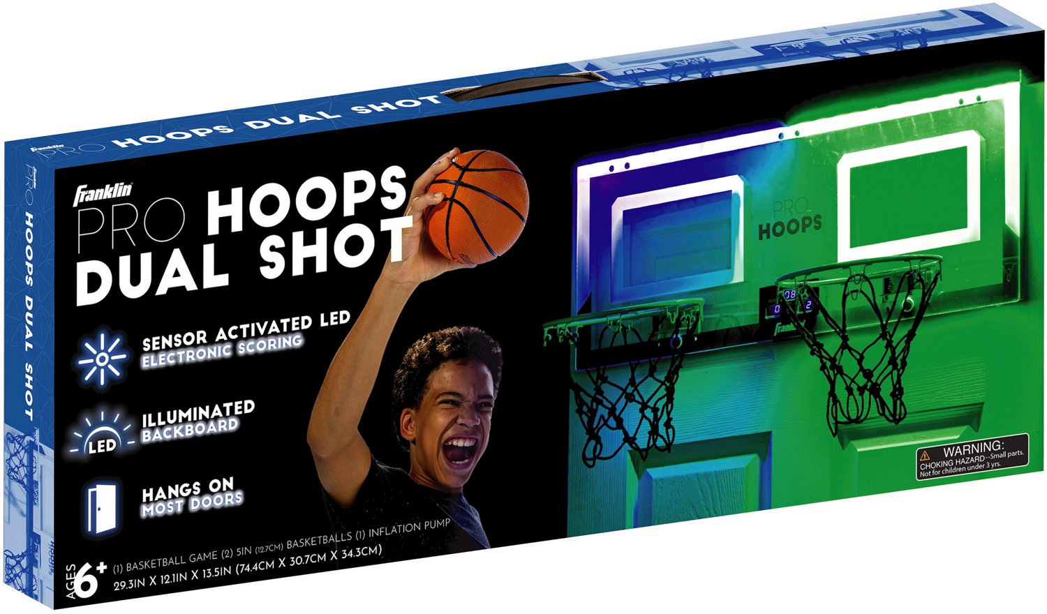 Franklin Dual Shot Pro Hoops LED OvertheDoor 2Player Basketball Set