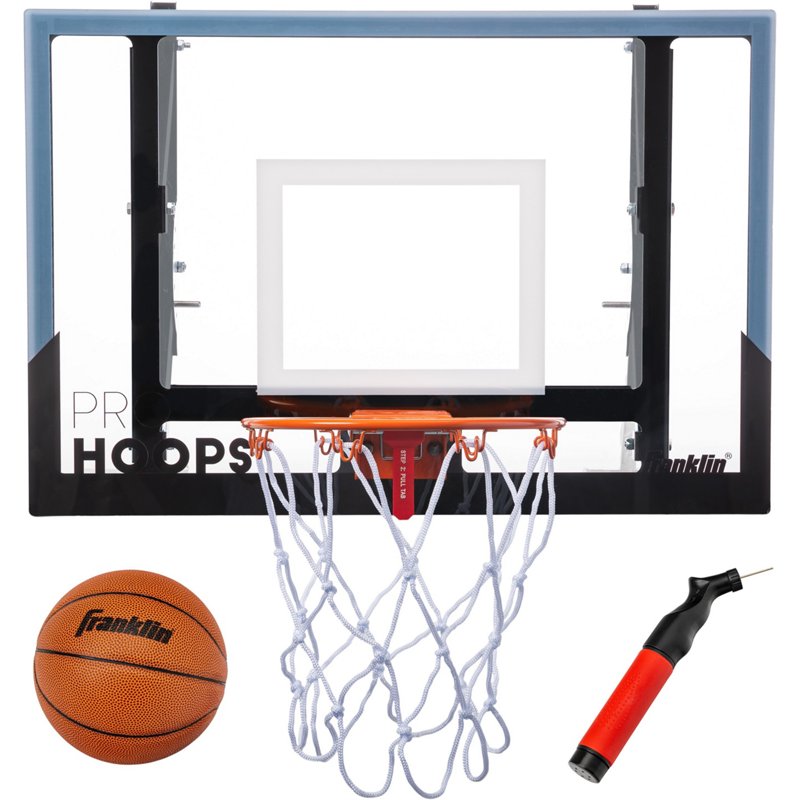 Franklin Sports Wall Mounted Mini Basketball Hoop - Pro Hoops Indoor Mini Hoop with Mini Basketball - Slam Dunk Approved Shatter Resistant Backboard - Bedroom + Office Mini Hoop + Ball - USA