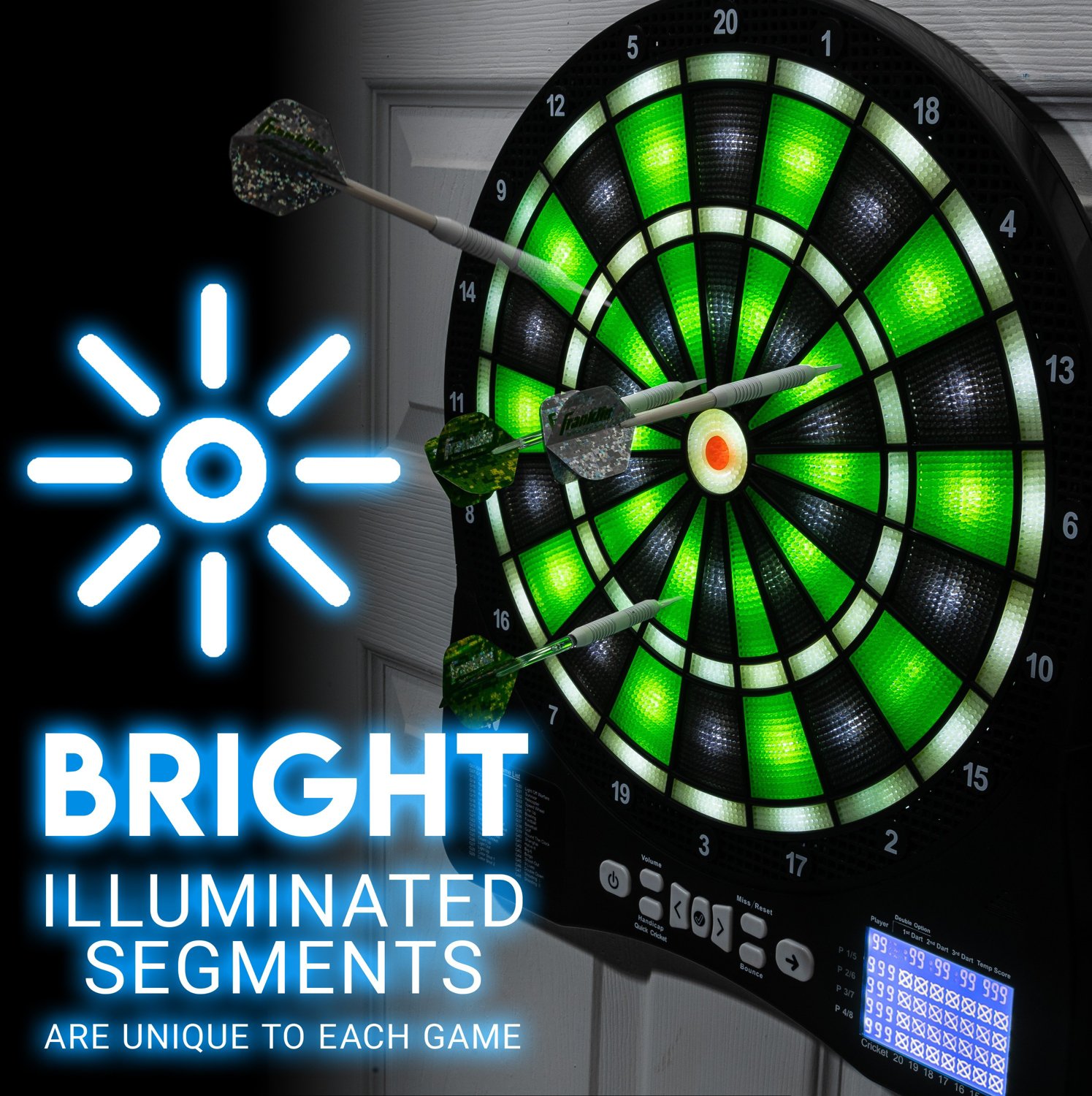 Franklin Light-Up Electronic Dart Board Set                                                                                      - view number 5