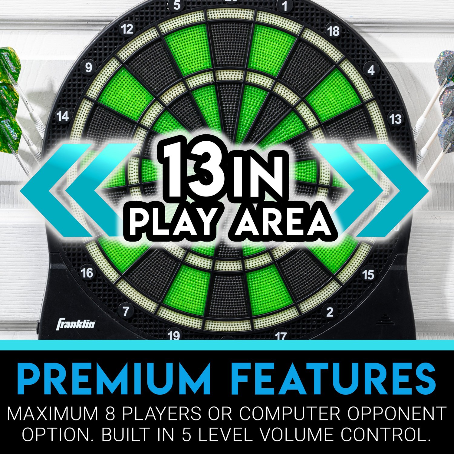 Franklin Light-Up Electronic Dart Board Set                                                                                      - view number 7