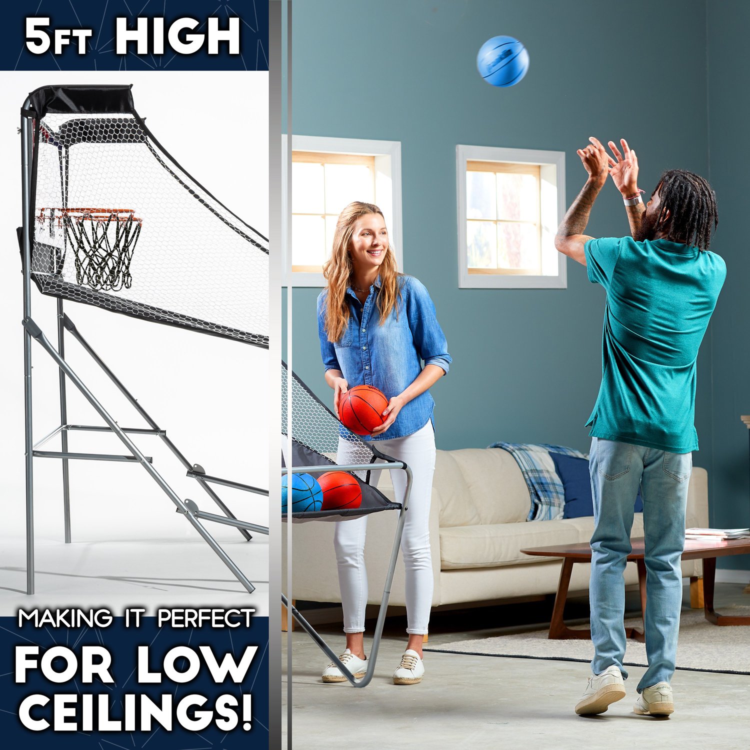 Franklin Dual Hoops Rebound Pro Arcade Basketball Game Academy