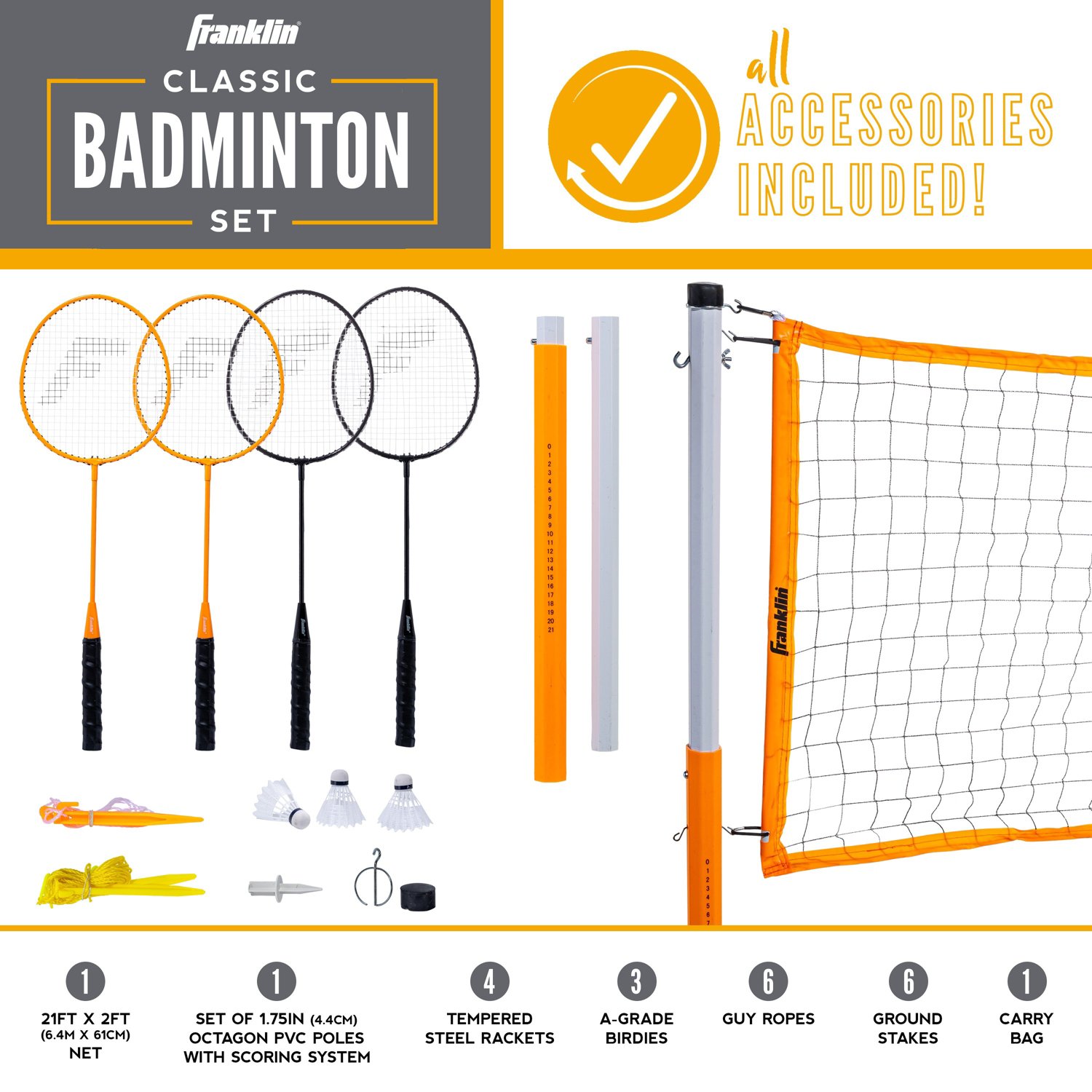 Franklin Badminton Game Set                                                                                                      - view number 3