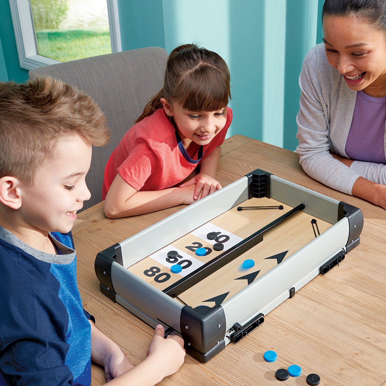 Franklin 2in1 Sling Puck and Shuffleboard Tabletop Game Center Academy