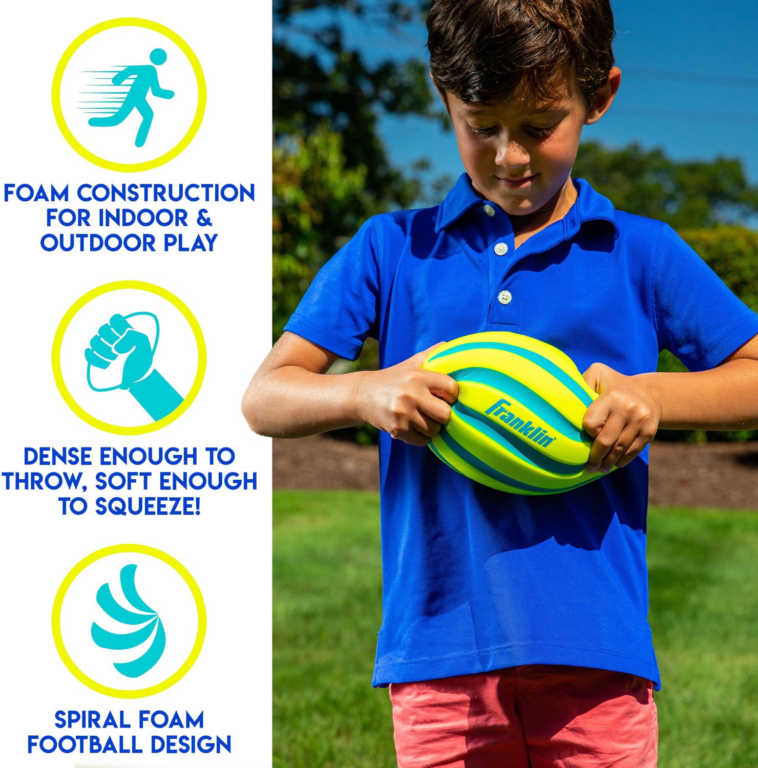 Franklin 9 in Spiral Foam Football                                                                                               - view number 4