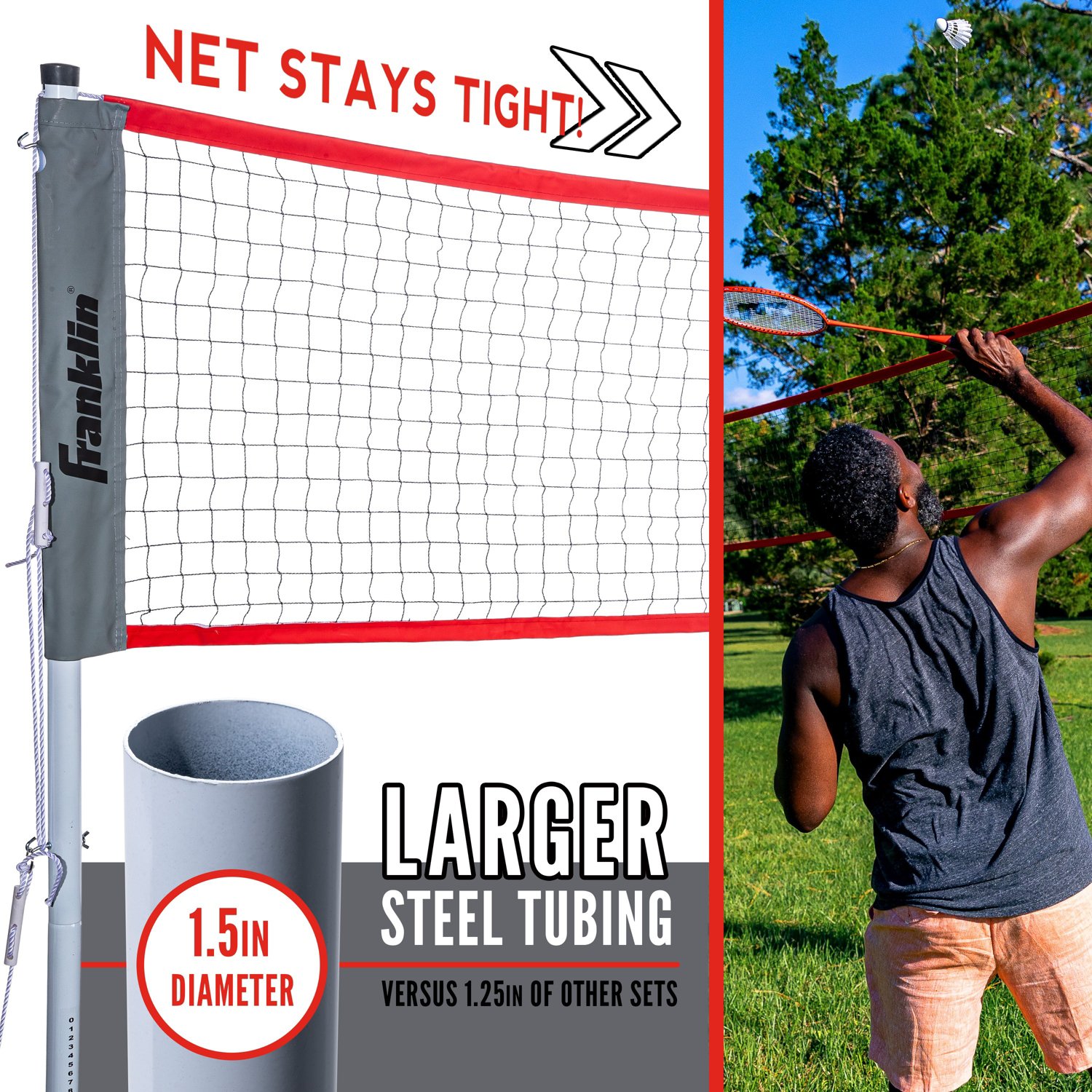 Franklin Elite Badminton Net Set Academy