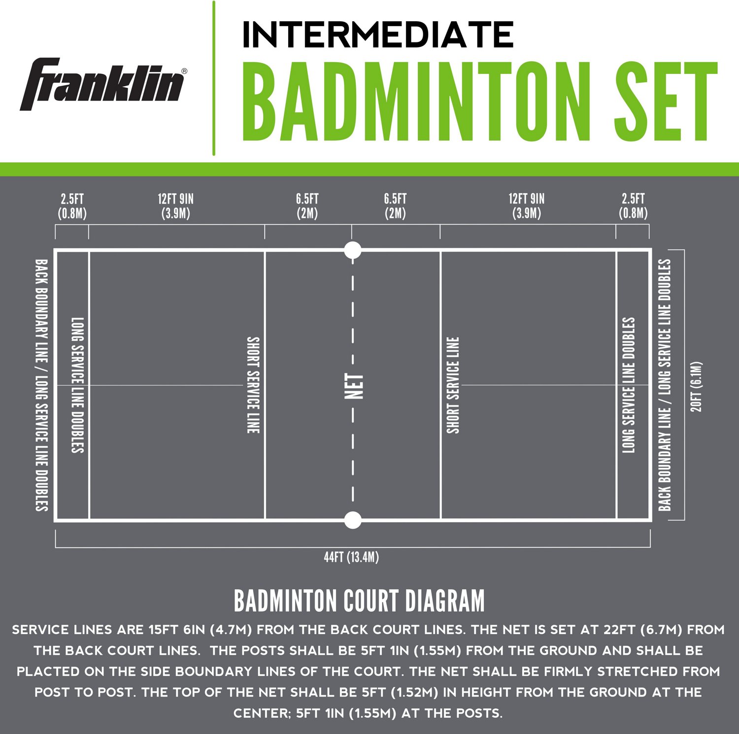 Franklin Intermediate Badminton Set                                                                                              - view number 5