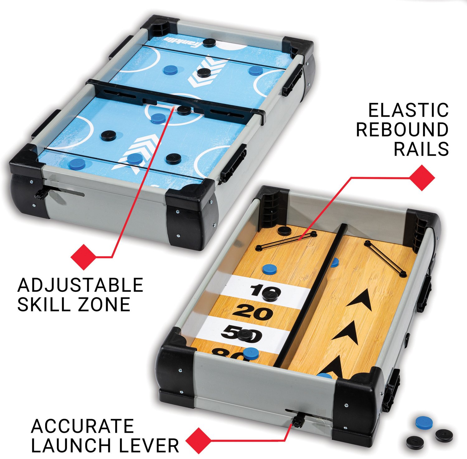 Franklin 2in1 Sling Puck and Shuffleboard Tabletop Game Center Academy
