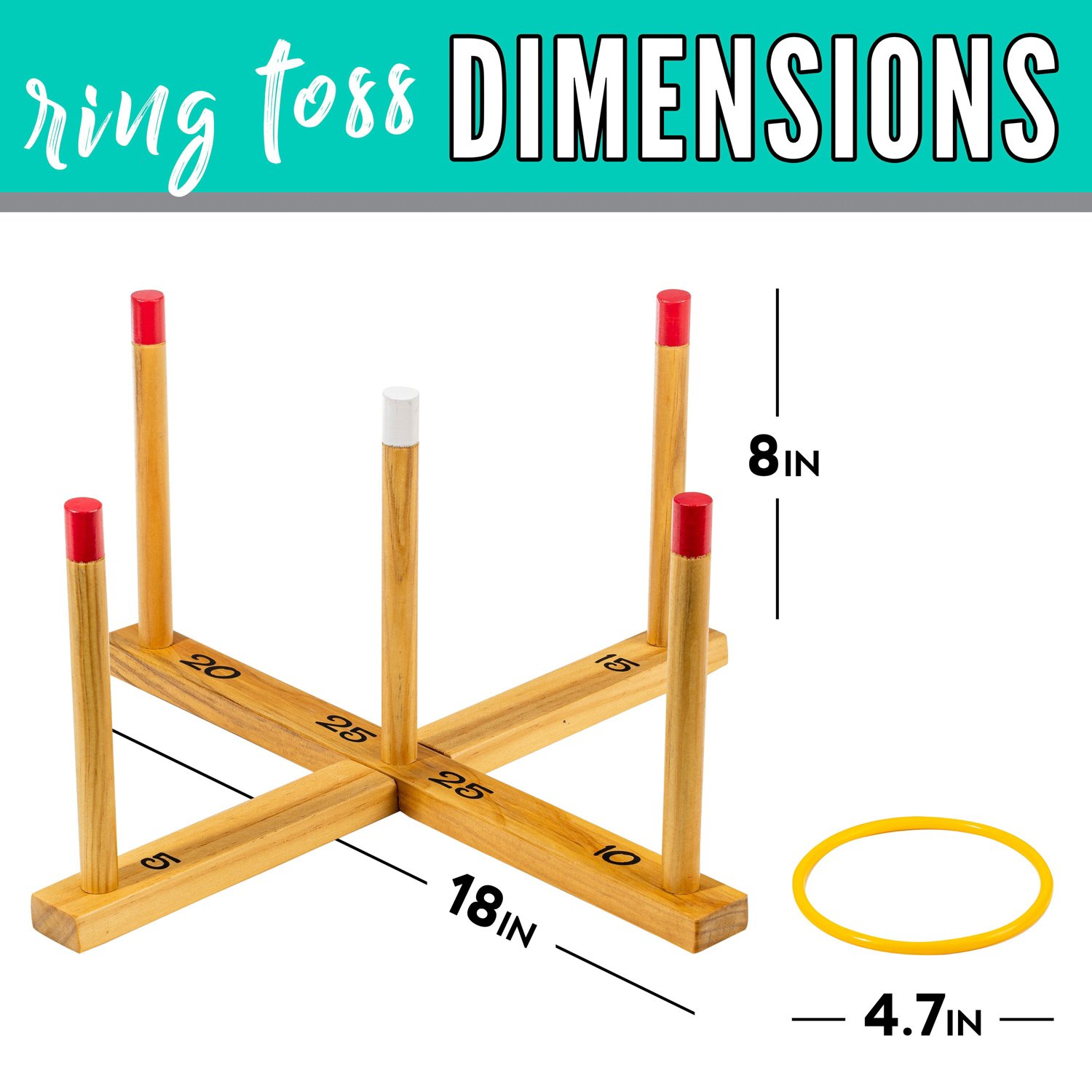 Franklin Wooden Ring Toss Game - view number 3