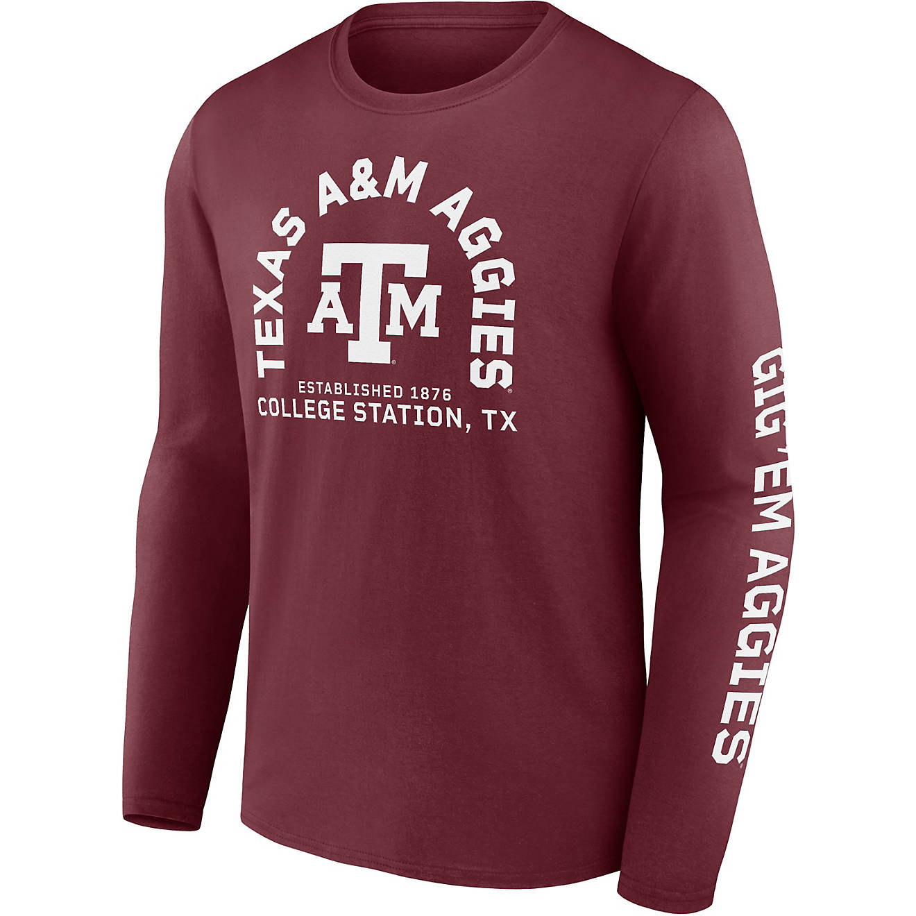 Fanatics Men's Texas A&M University Fundamentals Winning Team Long Sleeve T-shirt                                                - view number 1
