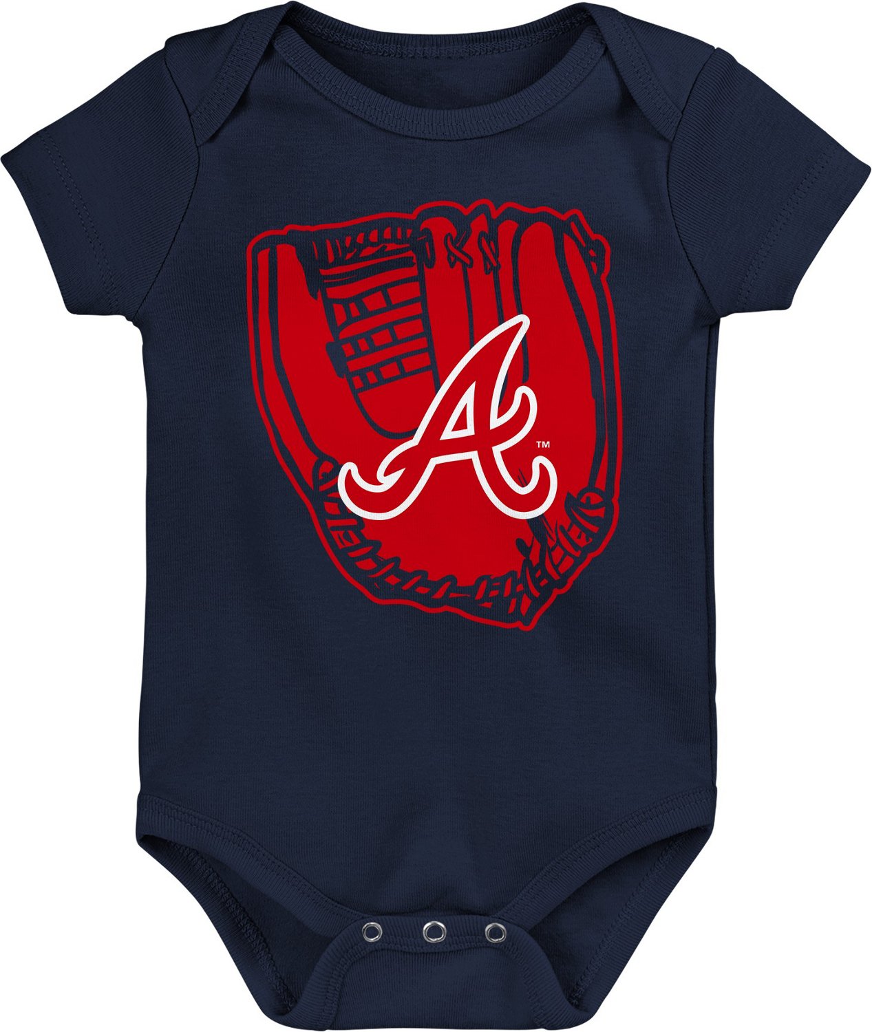 Outerstuff Infants' Atlanta Braves Minor League Player 3-Piece Creeper Set Navy Blue/Red, 6-9 Months Infant - MLB Youth at Academy Sports