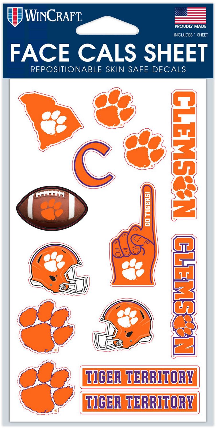 WinCraft Clemson University Face Cal Sheet