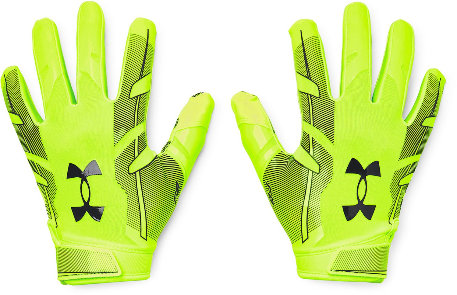 Under armour football on sale gloves green