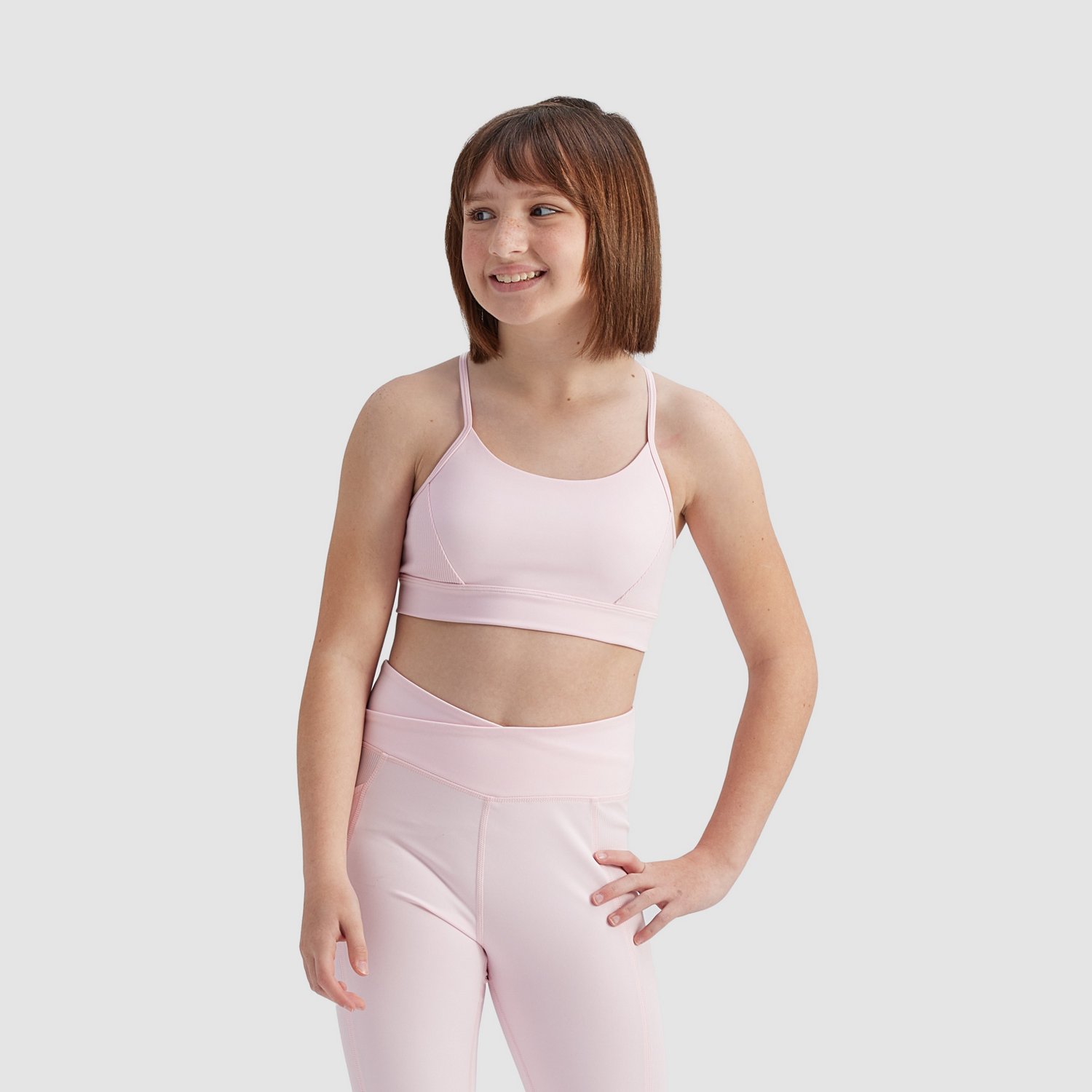 Freely Girls' Kayla Ribbed Sports Bra Academy