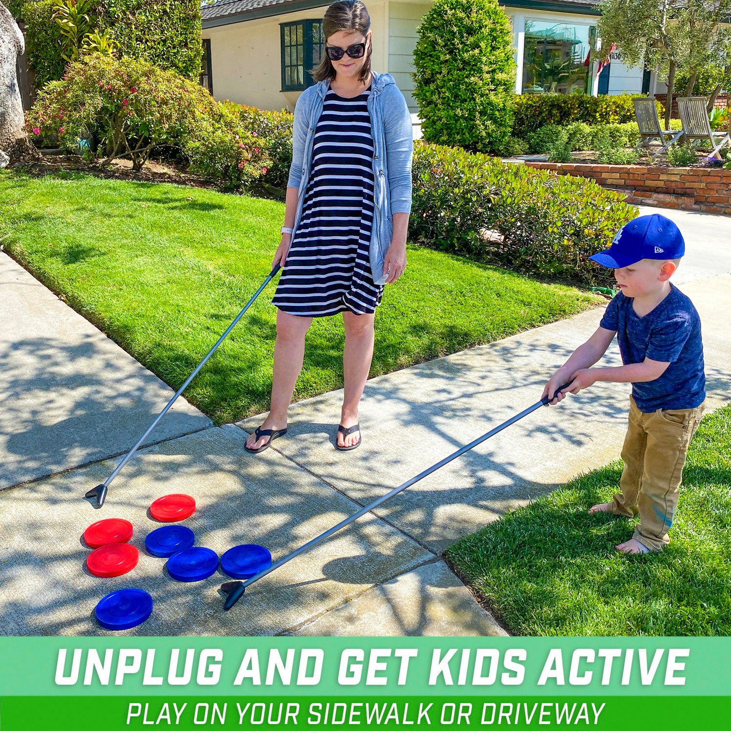 GoSports Driveway Shuffleboard Game Set with Chalk