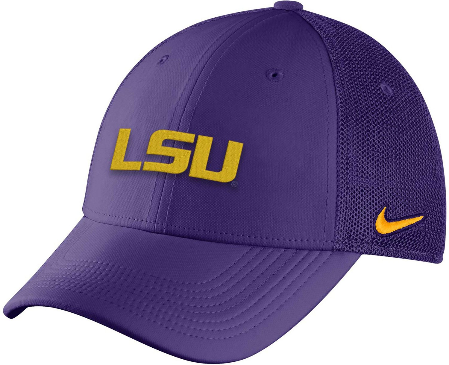 Nike Men's Louisiana State University L91 Aerobill Mesh Swoosh Flex Cap ...