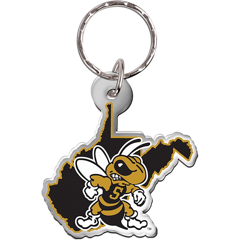 WinCraft West Virginia University State-Shaped Keychain - NCAA Novelty at Academy Sports
