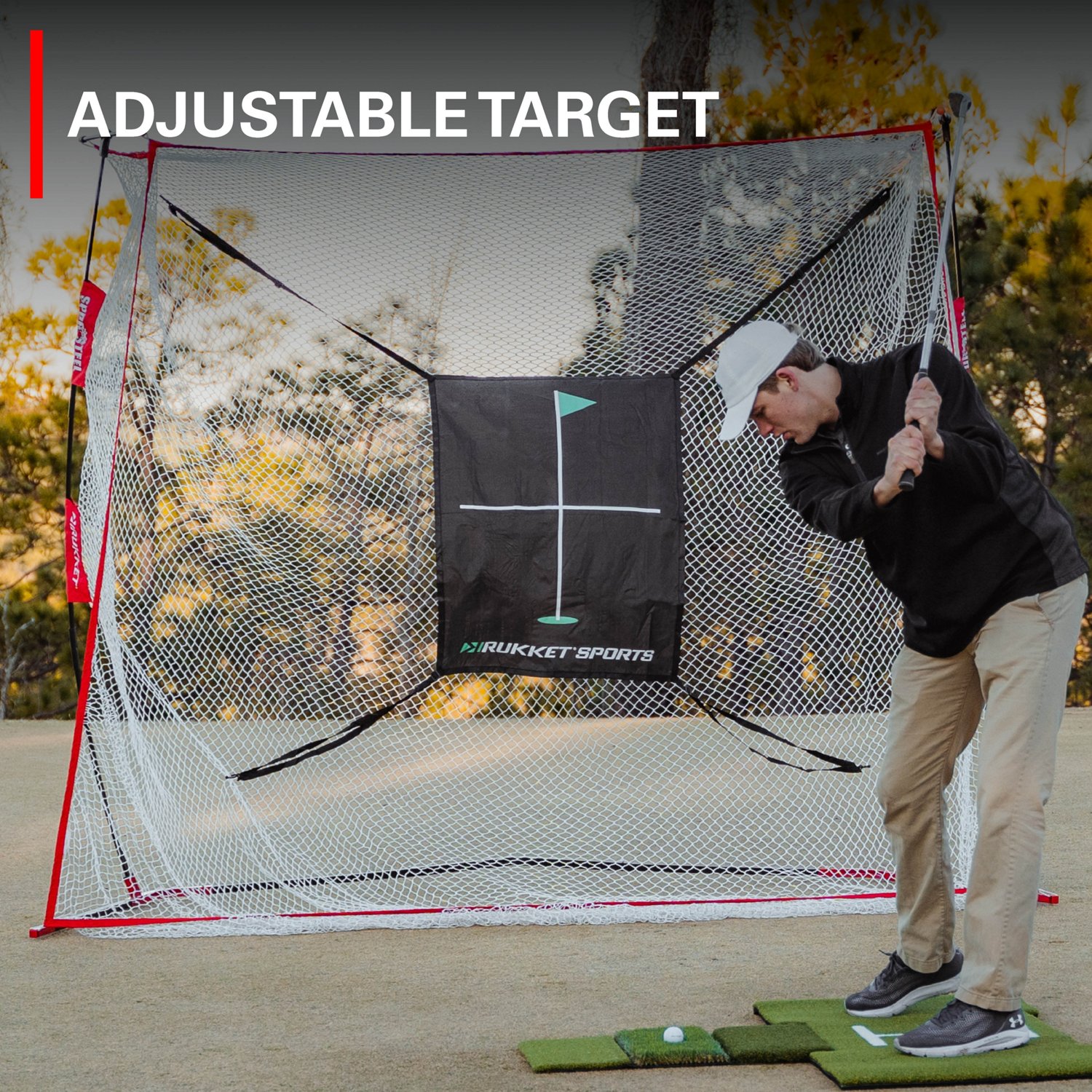 Rukket Sports 9x7ft Haack Pro SPDR STEEL Golf Net Academy