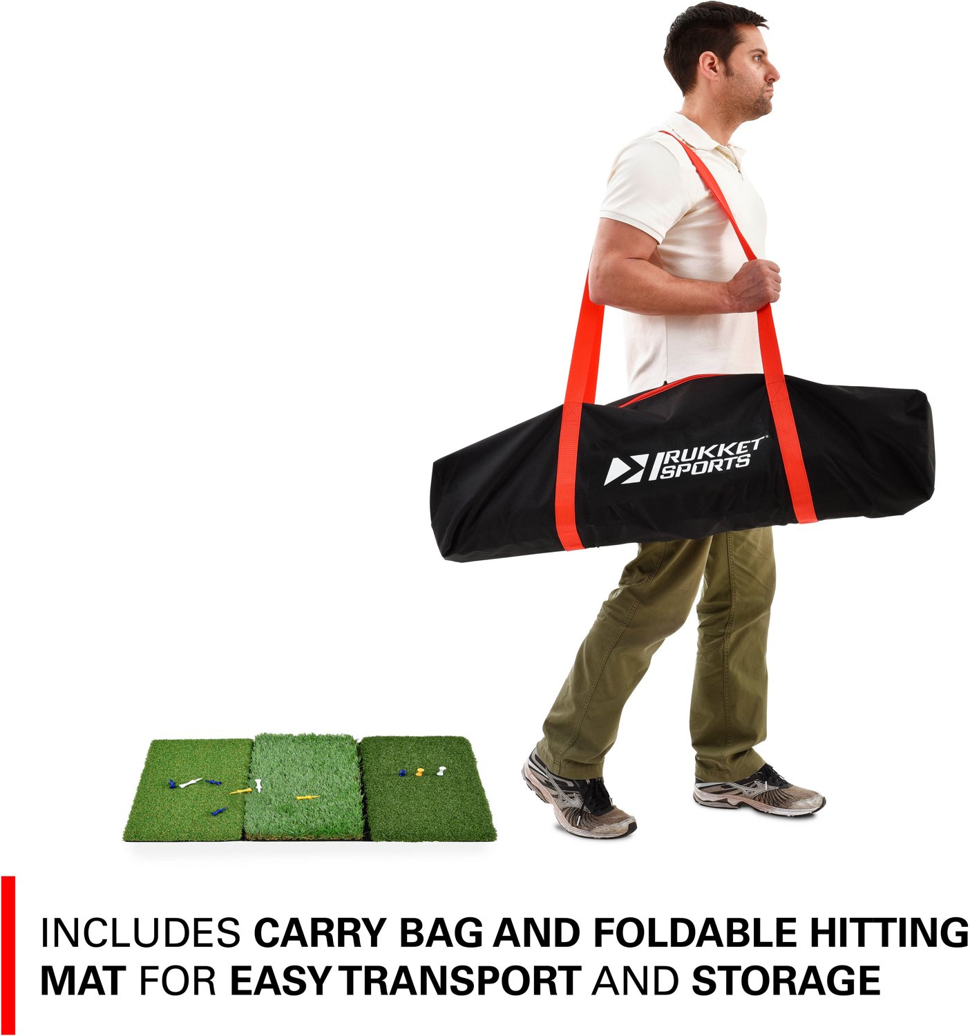 Rukket Sports 9x7ft Haack Pro Golf Net With TriTurf Mat Academy