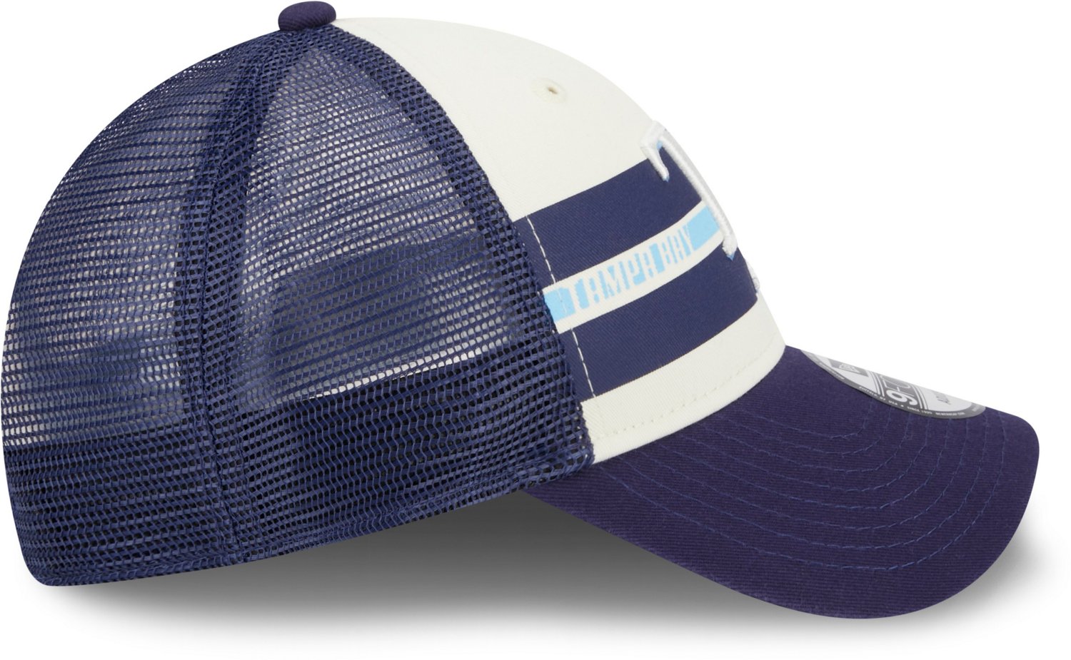 New Era Men's Tampa Bay Rays Team Stripes 9FORTY Cap - view number 4