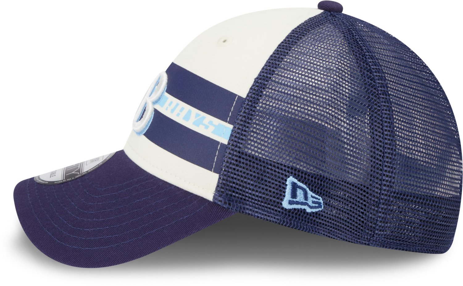 New Era Men's Tampa Bay Rays Team Stripes 9FORTY Cap - view number 6