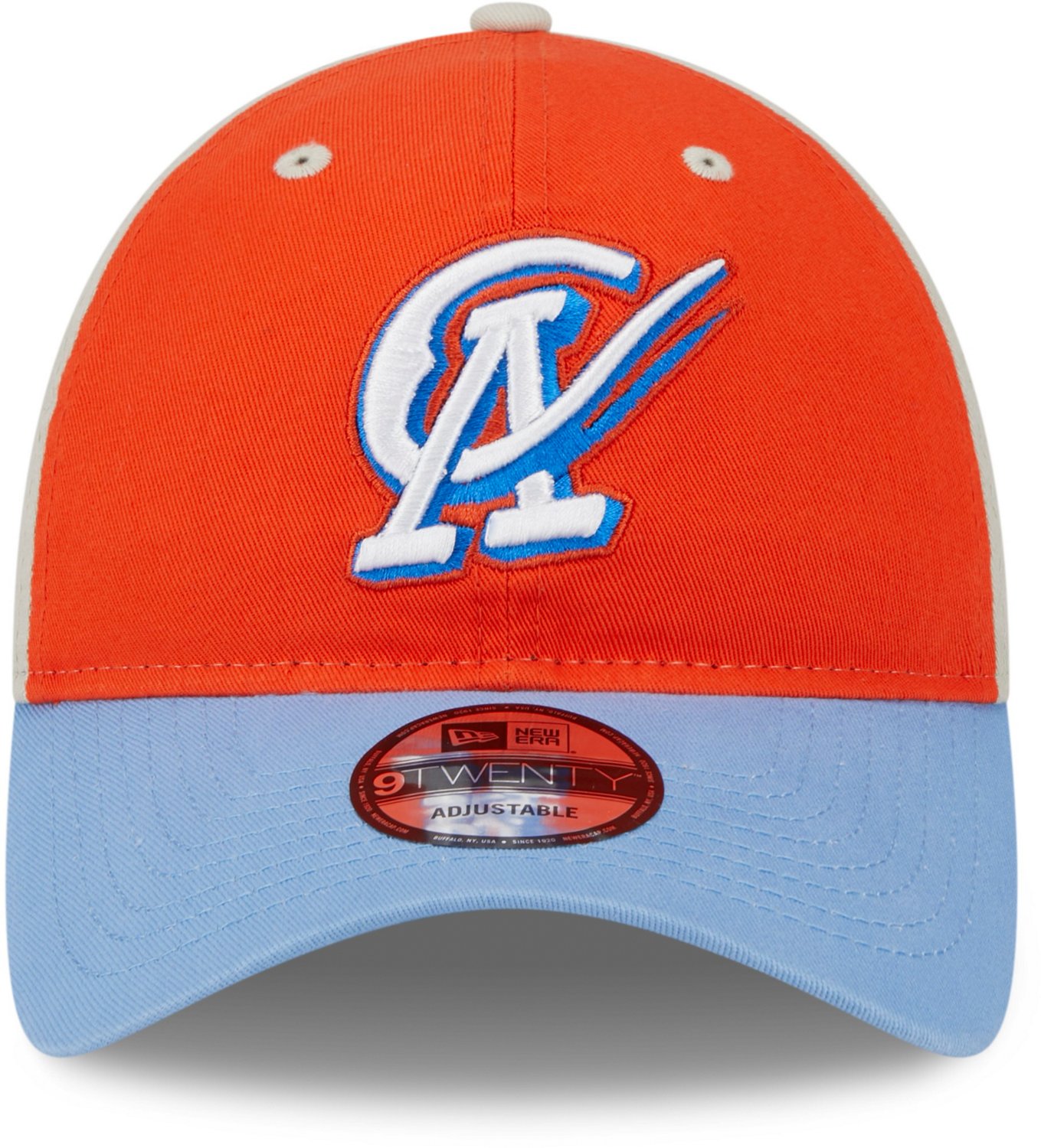 Nike Los Angeles Dodgers Hat Orange and White with LA on Orange Star.