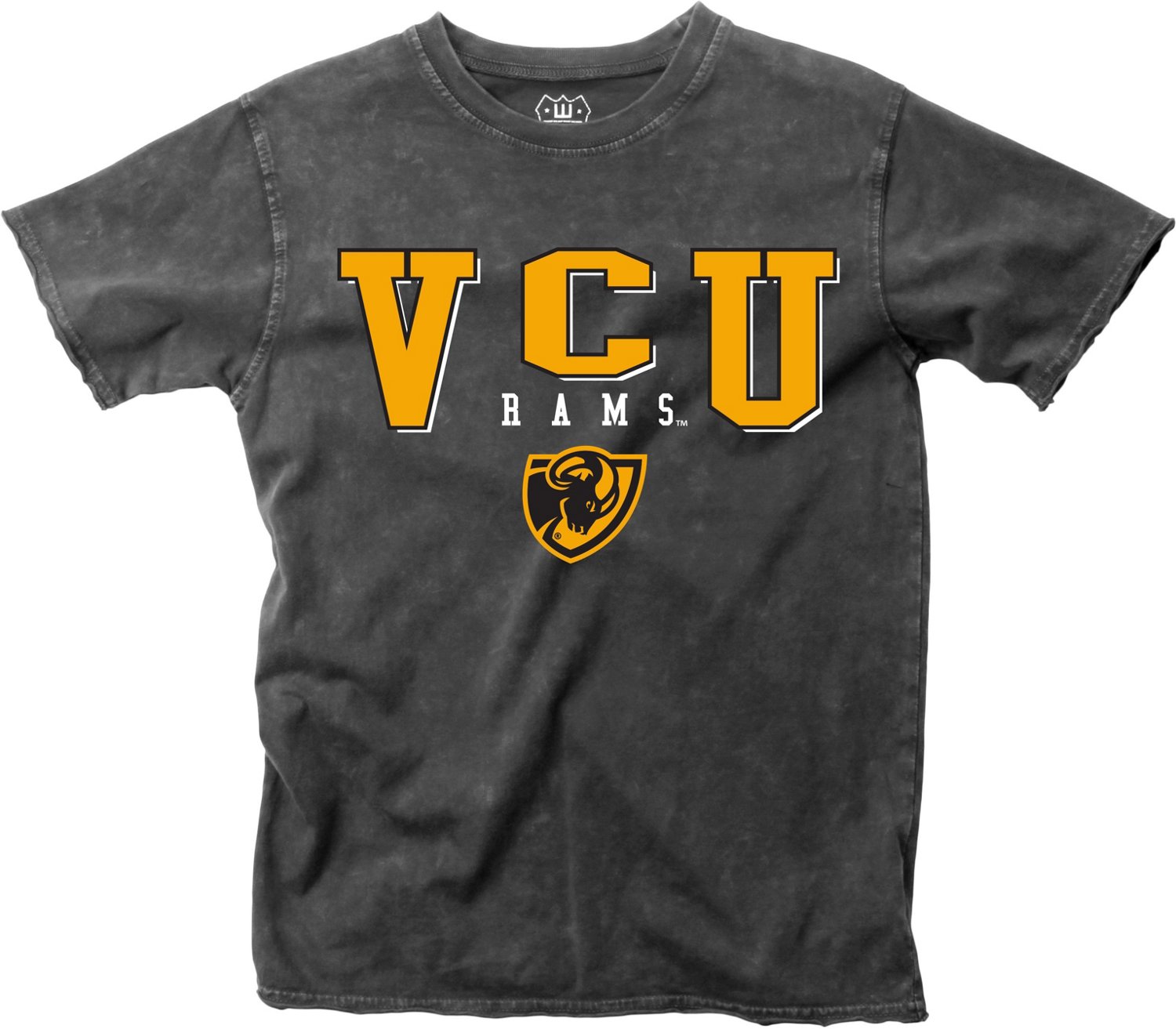 Wes and Willy Youth Virginia Commonwealth University Raw Edge Faded Wash T-shirt